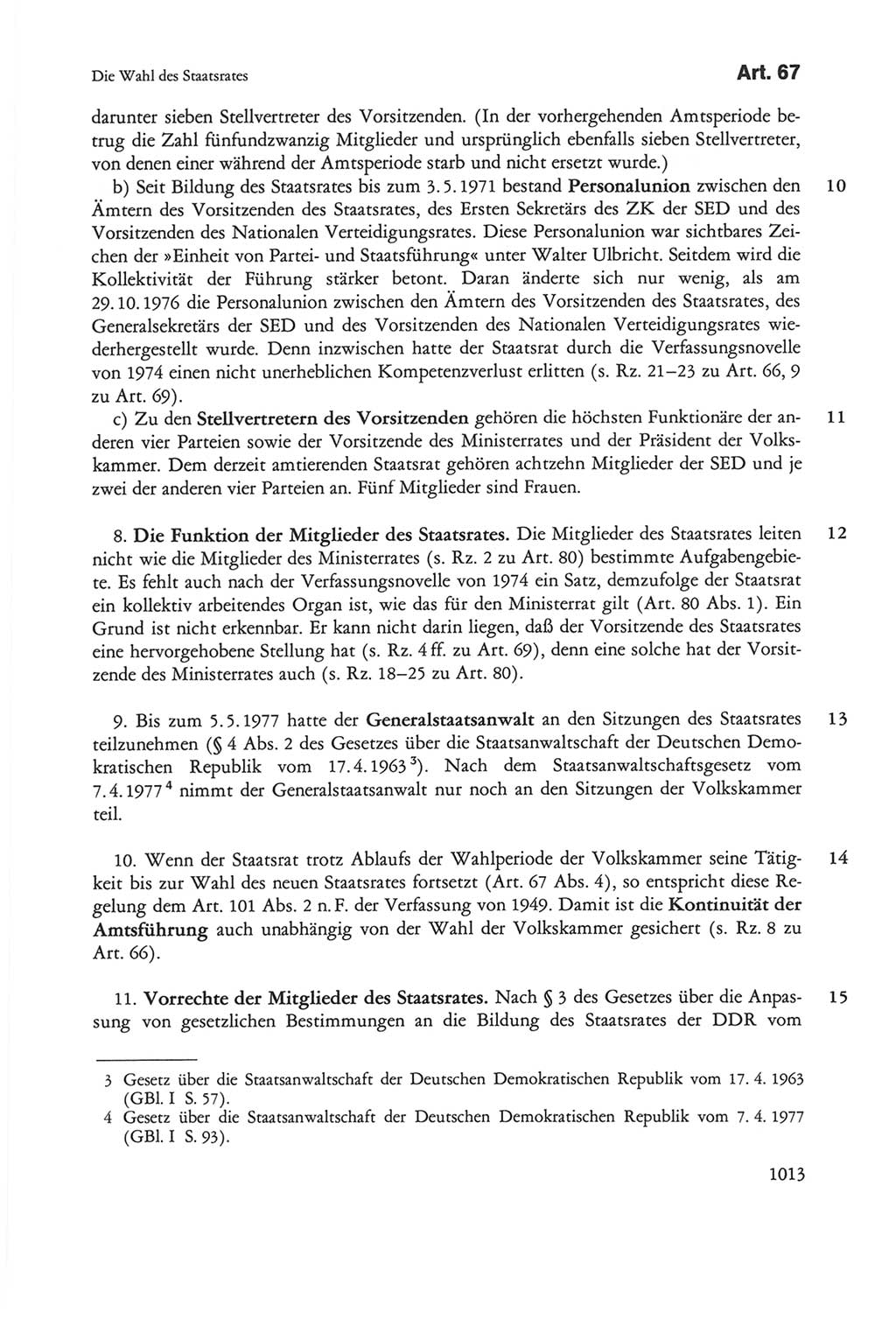 Die sozialistische Verfassung der Deutschen Demokratischen Republik (DDR), Kommentar 1982, Seite 1013 (Soz. Verf. DDR Komm. 1982, S. 1013)