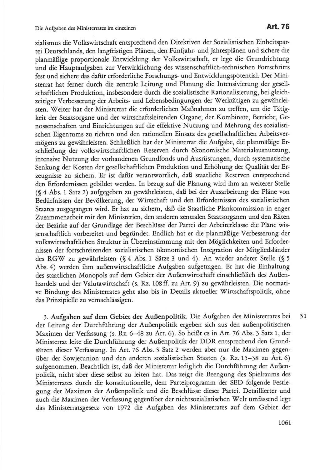 Die sozialistische Verfassung der Deutschen Demokratischen Republik (DDR), Kommentar 1982, Seite 1061 (Soz. Verf. DDR Komm. 1982, S. 1061)