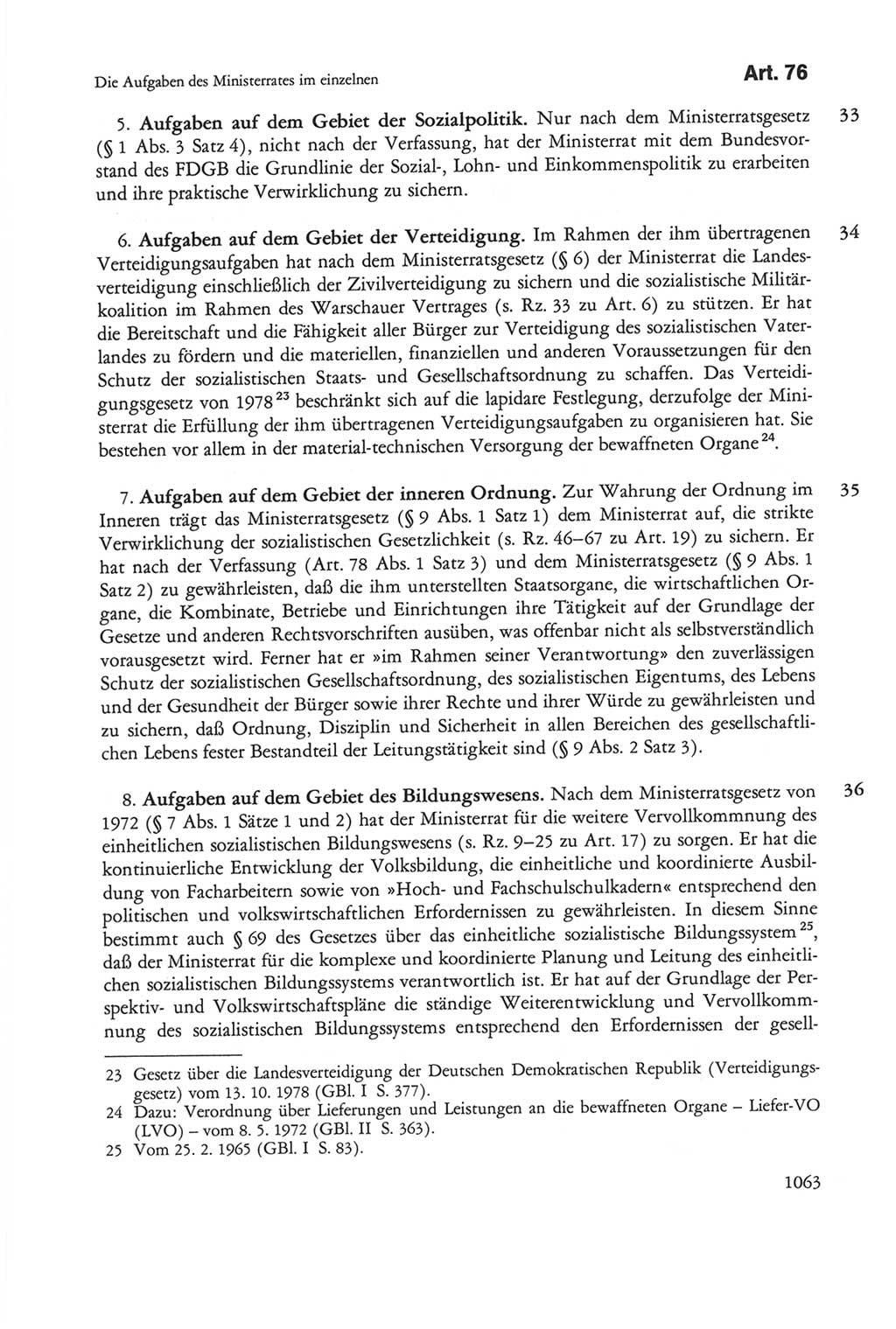 Die sozialistische Verfassung der Deutschen Demokratischen Republik (DDR), Kommentar 1982, Seite 1063 (Soz. Verf. DDR Komm. 1982, S. 1063)
