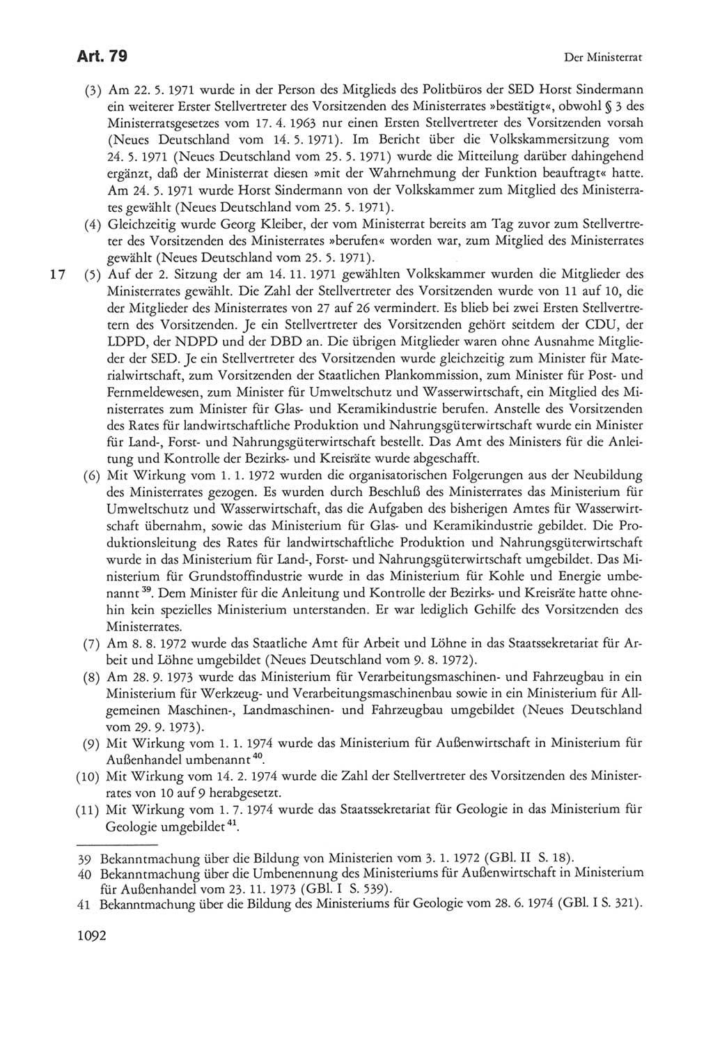 Die sozialistische Verfassung der Deutschen Demokratischen Republik (DDR), Kommentar 1982, Seite 1092 (Soz. Verf. DDR Komm. 1982, S. 1092)