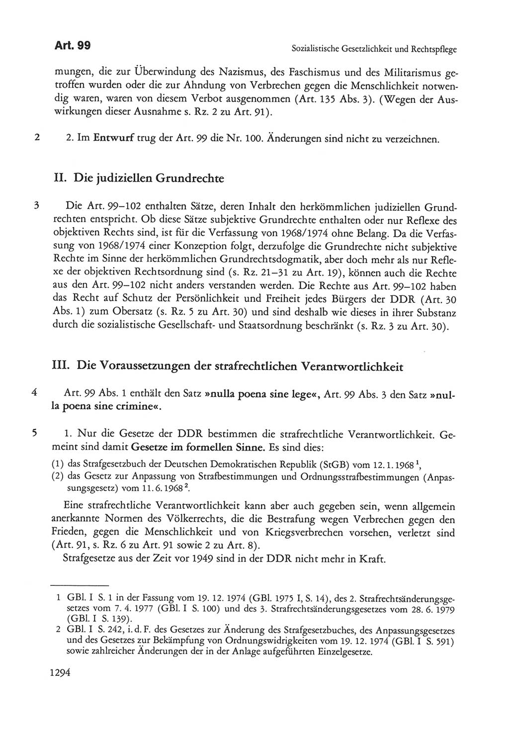 Die sozialistische Verfassung der Deutschen Demokratischen Republik (DDR), Kommentar 1982, Seite 1294 (Soz. Verf. DDR Komm. 1982, S. 1294)