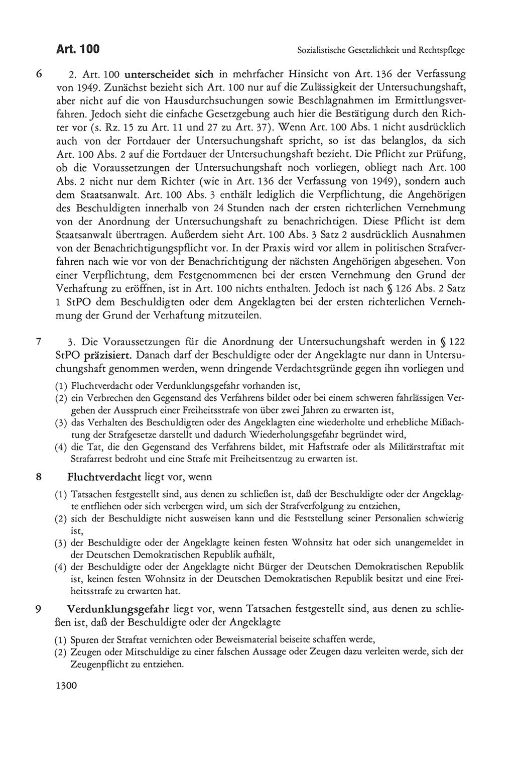 Die sozialistische Verfassung der Deutschen Demokratischen Republik (DDR), Kommentar 1982, Seite 1300 (Soz. Verf. DDR Komm. 1982, S. 1300)