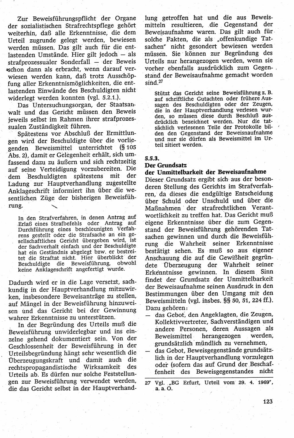 Strafverfahrensrecht [Deutsche Demokratische Republik (DDR)], Lehrbuch 1982, Seite 123 (Strafverf.-R. DDR Lb. 1982, S. 123)