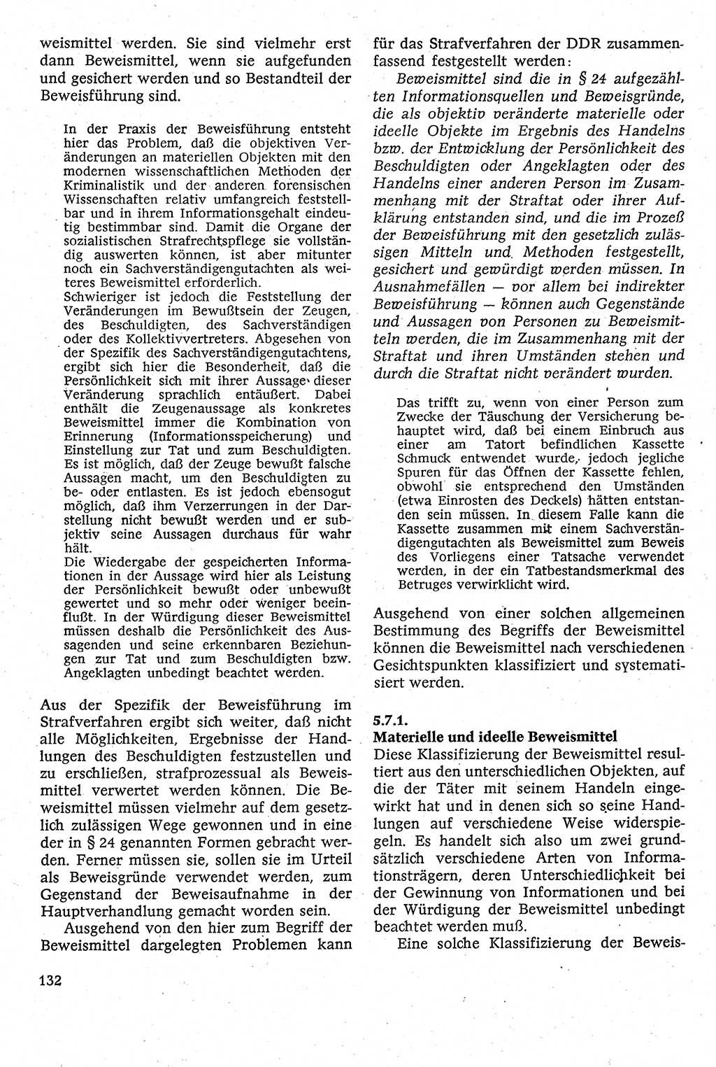 Strafverfahrensrecht [Deutsche Demokratische Republik (DDR)], Lehrbuch 1982, Seite 132 (Strafverf.-R. DDR Lb. 1982, S. 132)
