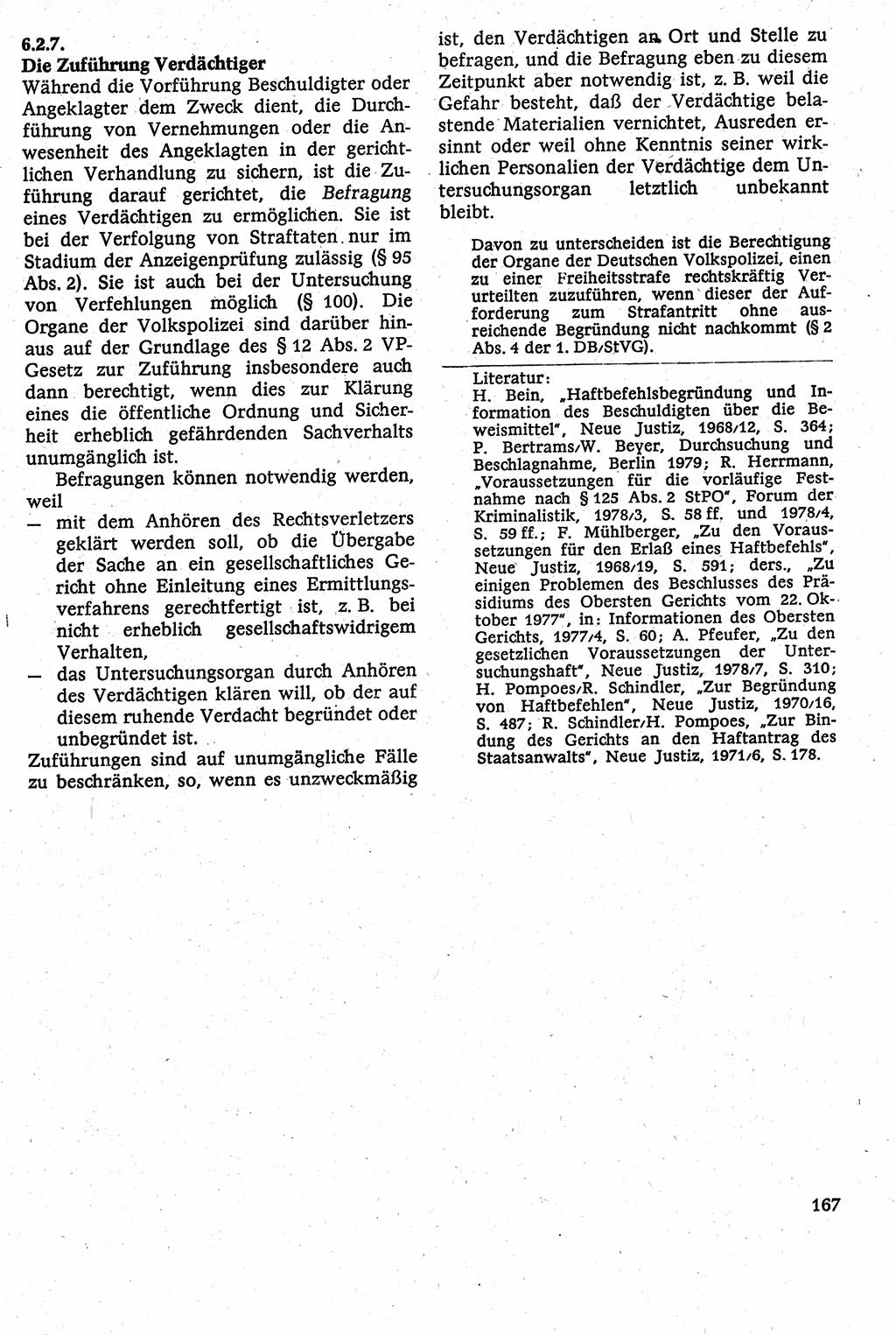 Strafverfahrensrecht [Deutsche Demokratische Republik (DDR)], Lehrbuch 1982, Seite 167 (Strafverf.-R. DDR Lb. 1982, S. 167)