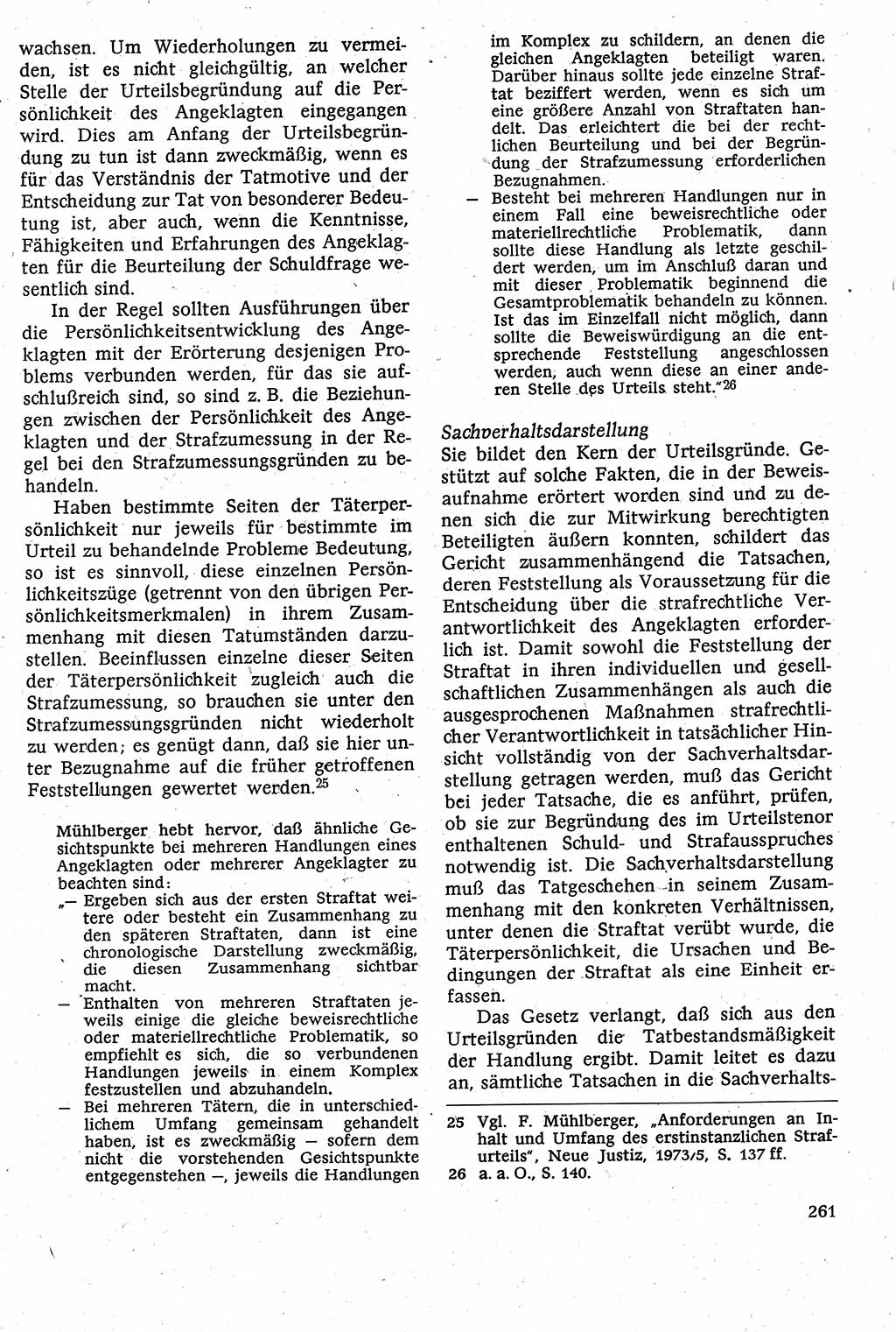 Strafverfahrensrecht [Deutsche Demokratische Republik (DDR)], Lehrbuch 1982, Seite 261 (Strafverf.-R. DDR Lb. 1982, S. 261)