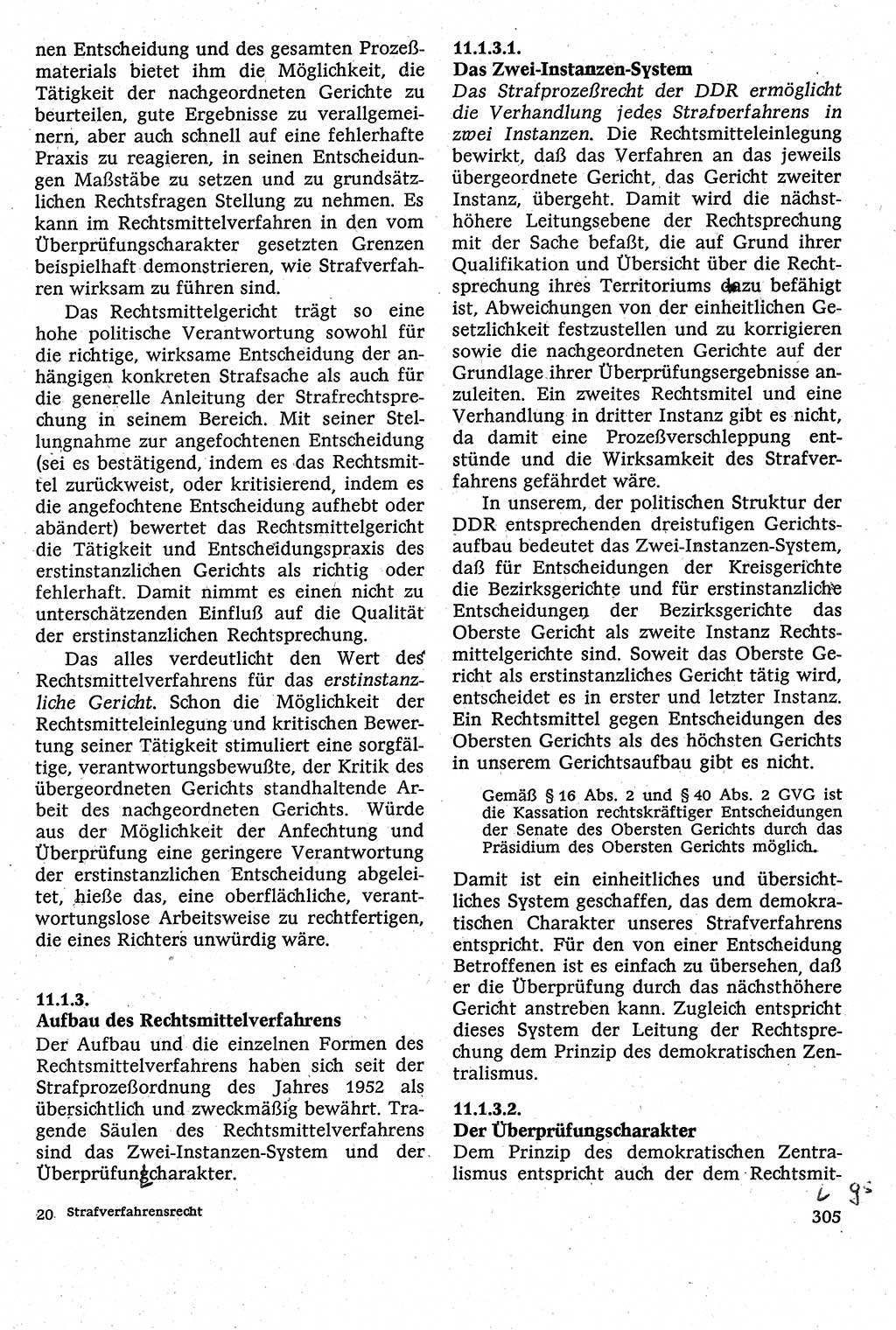 Strafverfahrensrecht [Deutsche Demokratische Republik (DDR)], Lehrbuch 1982, Seite 305 (Strafverf.-R. DDR Lb. 1982, S. 305)