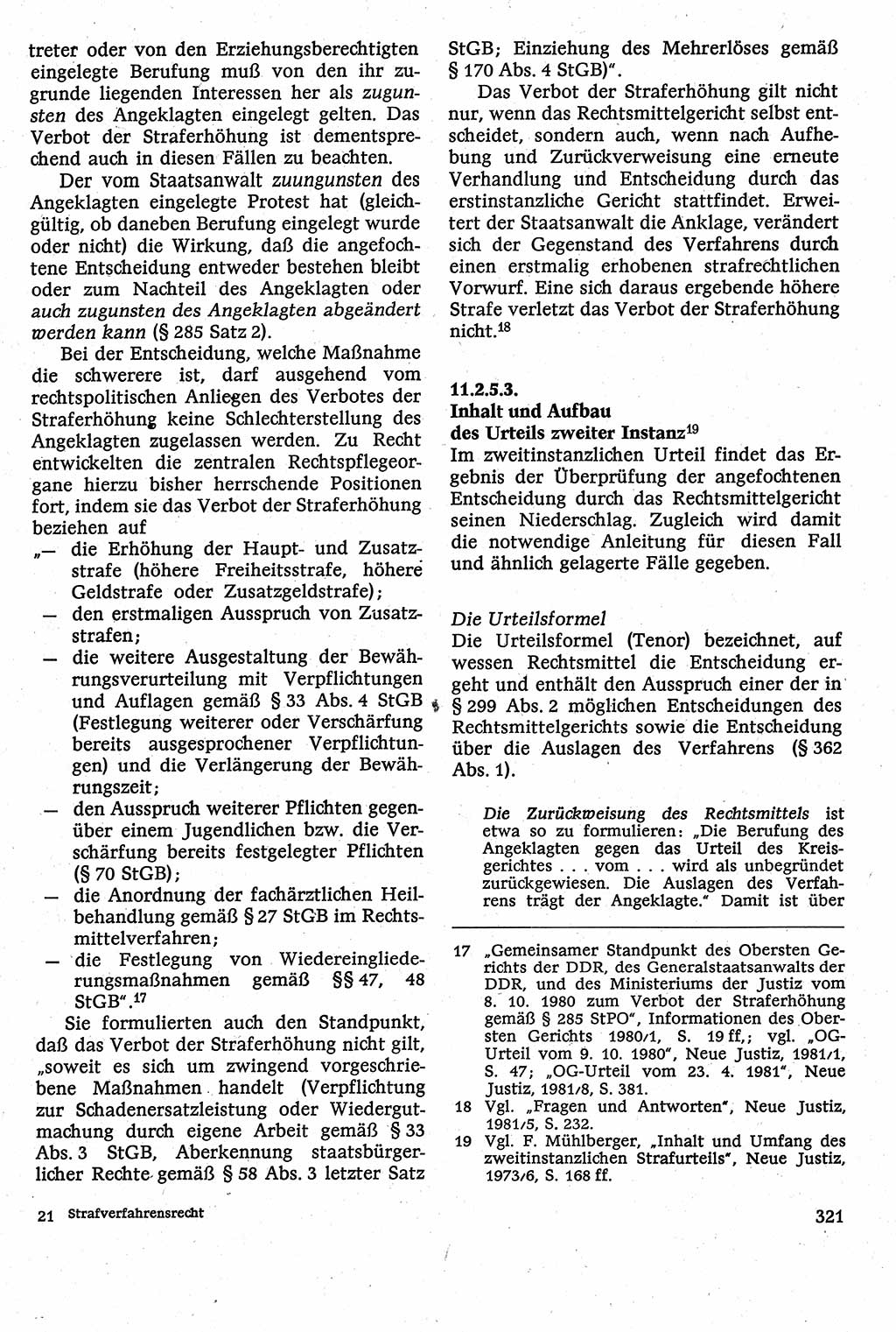 Strafverfahrensrecht [Deutsche Demokratische Republik (DDR)], Lehrbuch 1982, Seite 321 (Strafverf.-R. DDR Lb. 1982, S. 321)