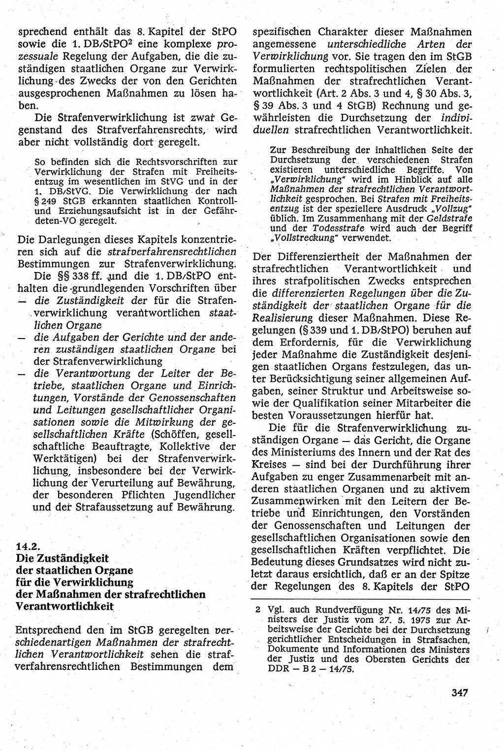 Strafverfahrensrecht [Deutsche Demokratische Republik (DDR)], Lehrbuch 1982, Seite 347 (Strafverf.-R. DDR Lb. 1982, S. 347)