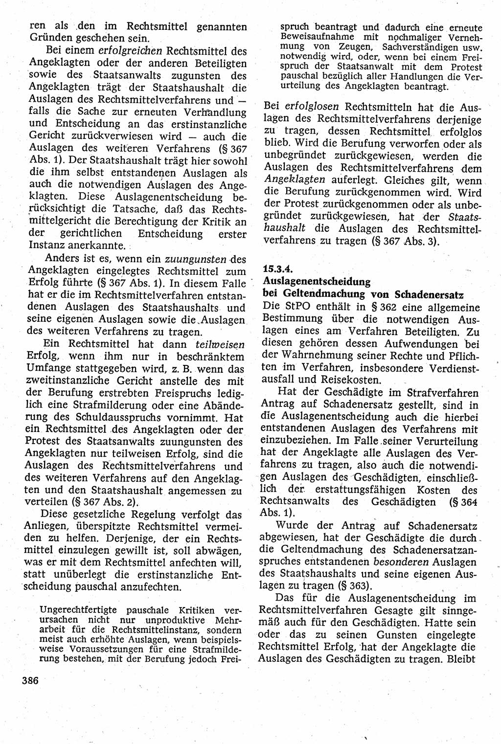 Strafverfahrensrecht [Deutsche Demokratische Republik (DDR)], Lehrbuch 1982, Seite 386 (Strafverf.-R. DDR Lb. 1982, S. 386)