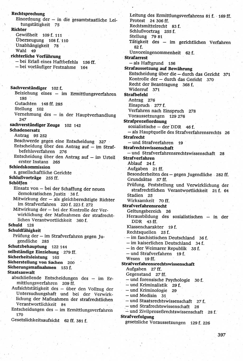 Strafverfahrensrecht [Deutsche Demokratische Republik (DDR)], Lehrbuch 1982, Seite 397 (Strafverf.-R. DDR Lb. 1982, S. 397)