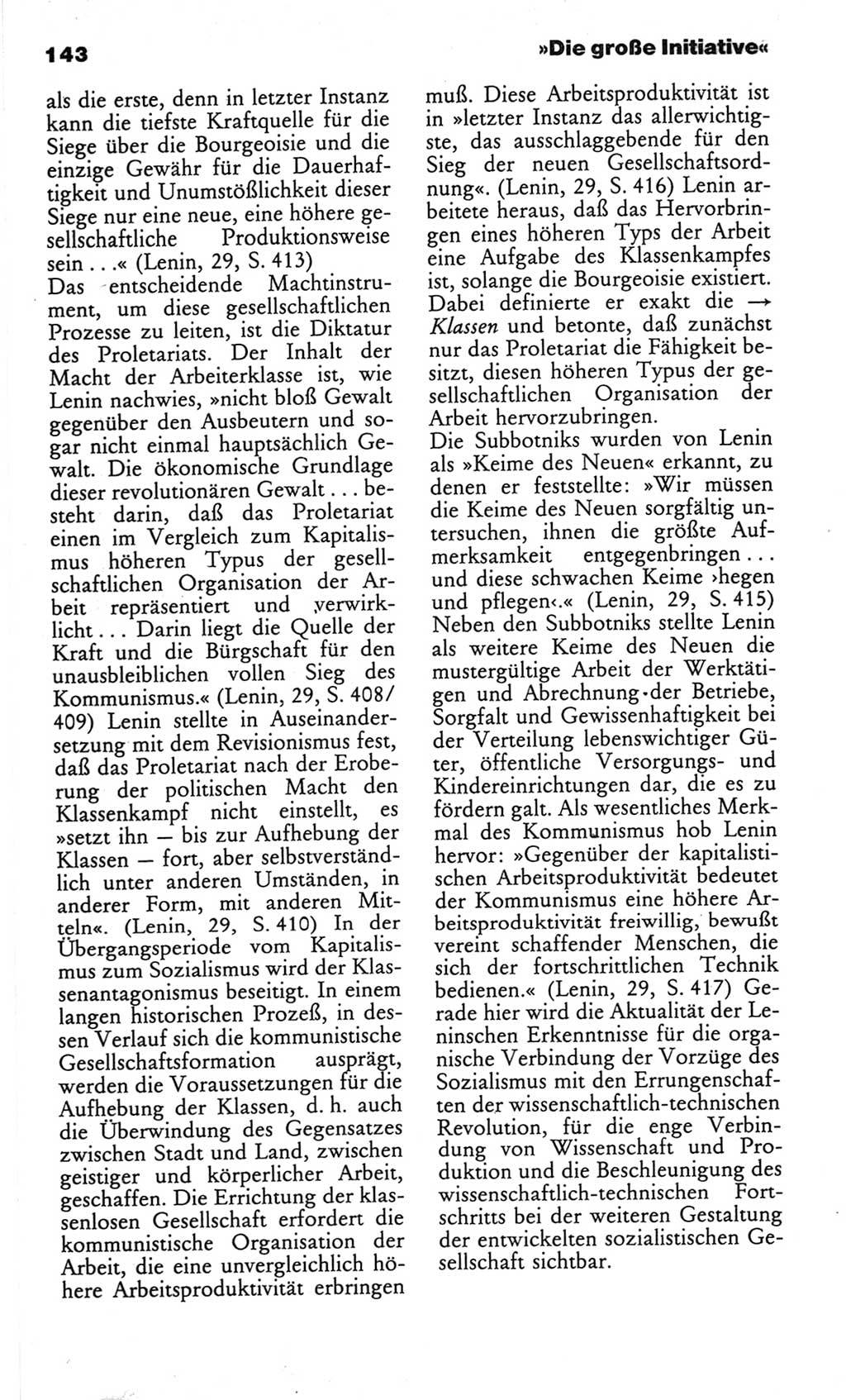 Wörterbuch des wissenschaftlichen Kommunismus [Deutsche Demokratische Republik (DDR)] 1982, Seite 143 (Wb. wiss. Komm. DDR 1982, S. 143)