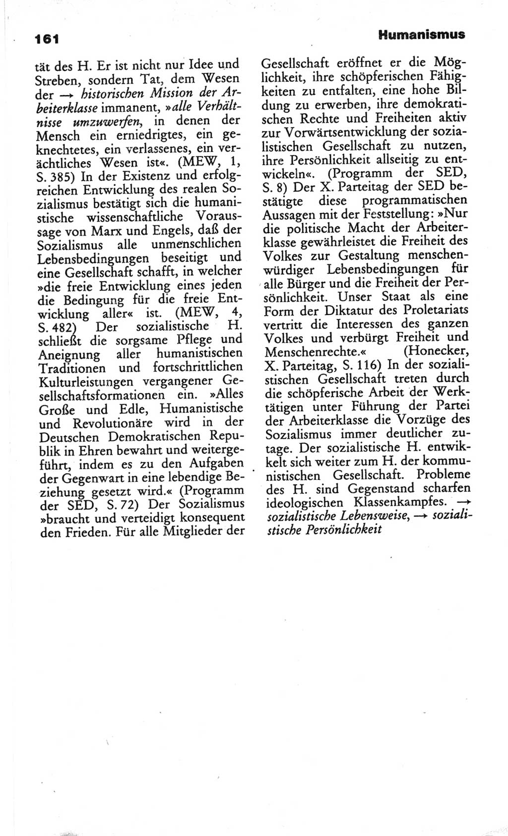 Wörterbuch des wissenschaftlichen Kommunismus [Deutsche Demokratische Republik (DDR)] 1982, Seite 161 (Wb. wiss. Komm. DDR 1982, S. 161)