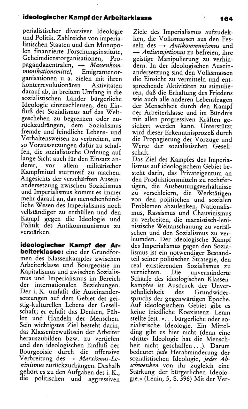 Wörterbuch des wissenschaftlichen Kommunismus [Deutsche Demokratische Republik (DDR)] 1982, Seite 164 (Wb. wiss. Komm. DDR 1982, S. 164)