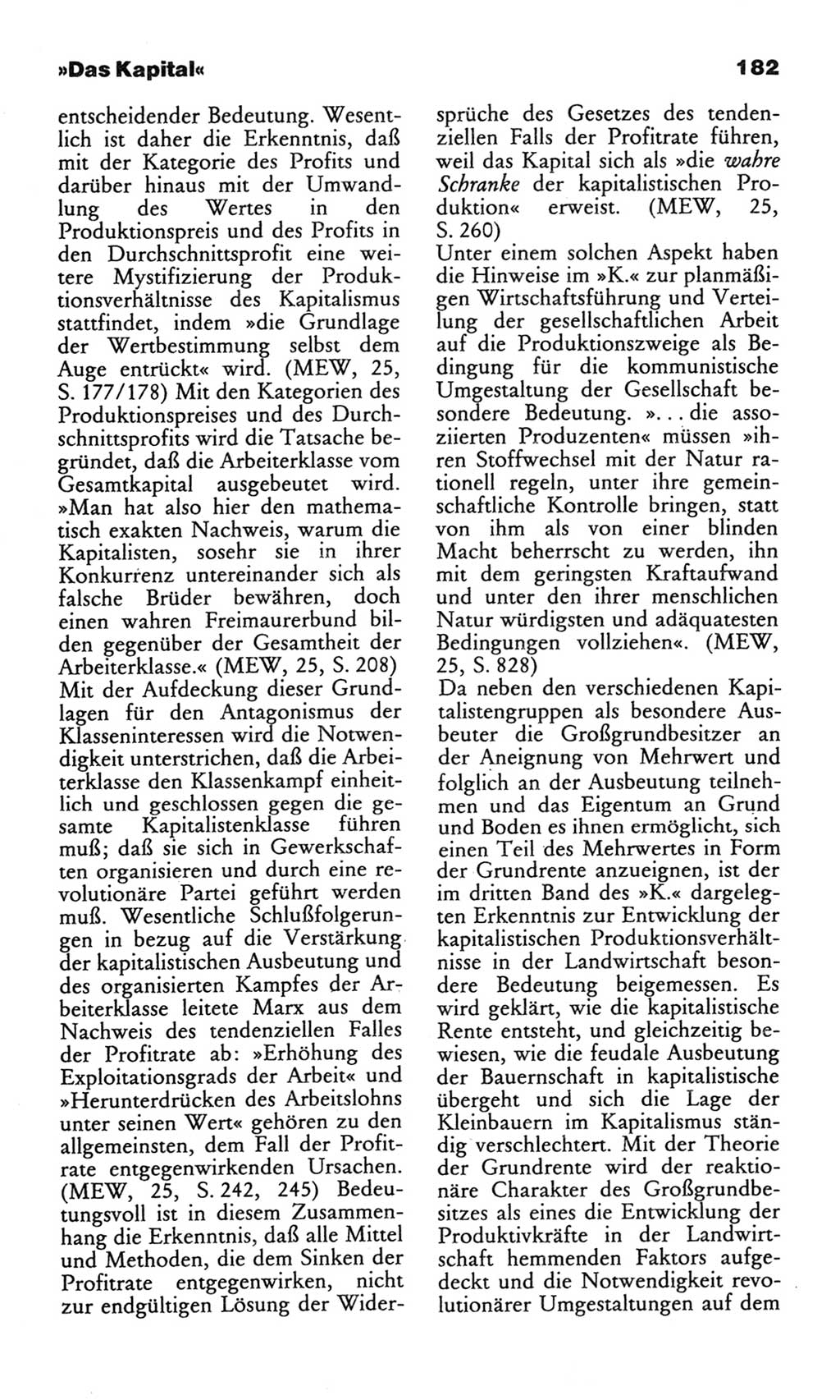 Wörterbuch des wissenschaftlichen Kommunismus [Deutsche Demokratische Republik (DDR)] 1982, Seite 182 (Wb. wiss. Komm. DDR 1982, S. 182)