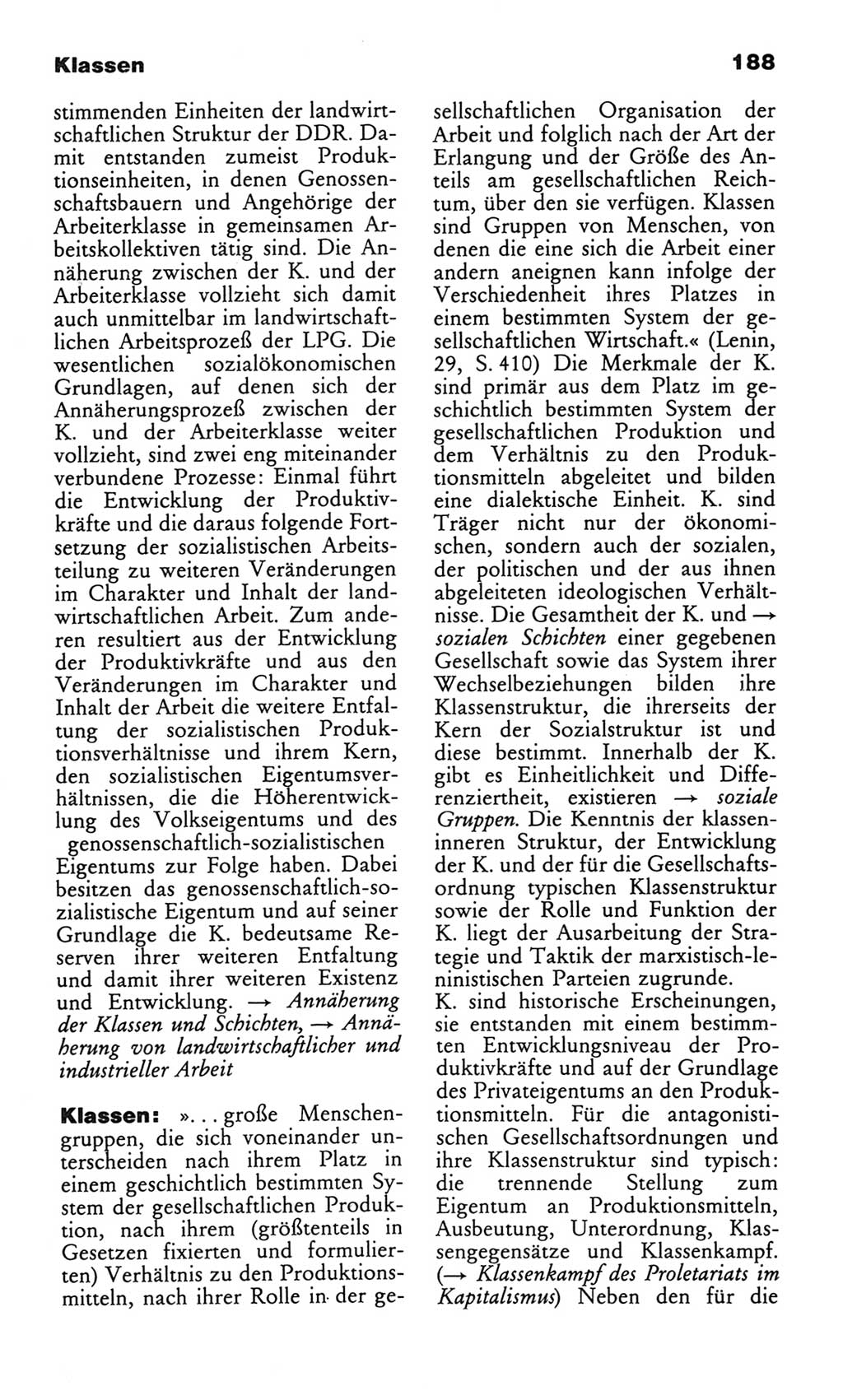 Wörterbuch des wissenschaftlichen Kommunismus [Deutsche Demokratische Republik (DDR)] 1982, Seite 188 (Wb. wiss. Komm. DDR 1982, S. 188)