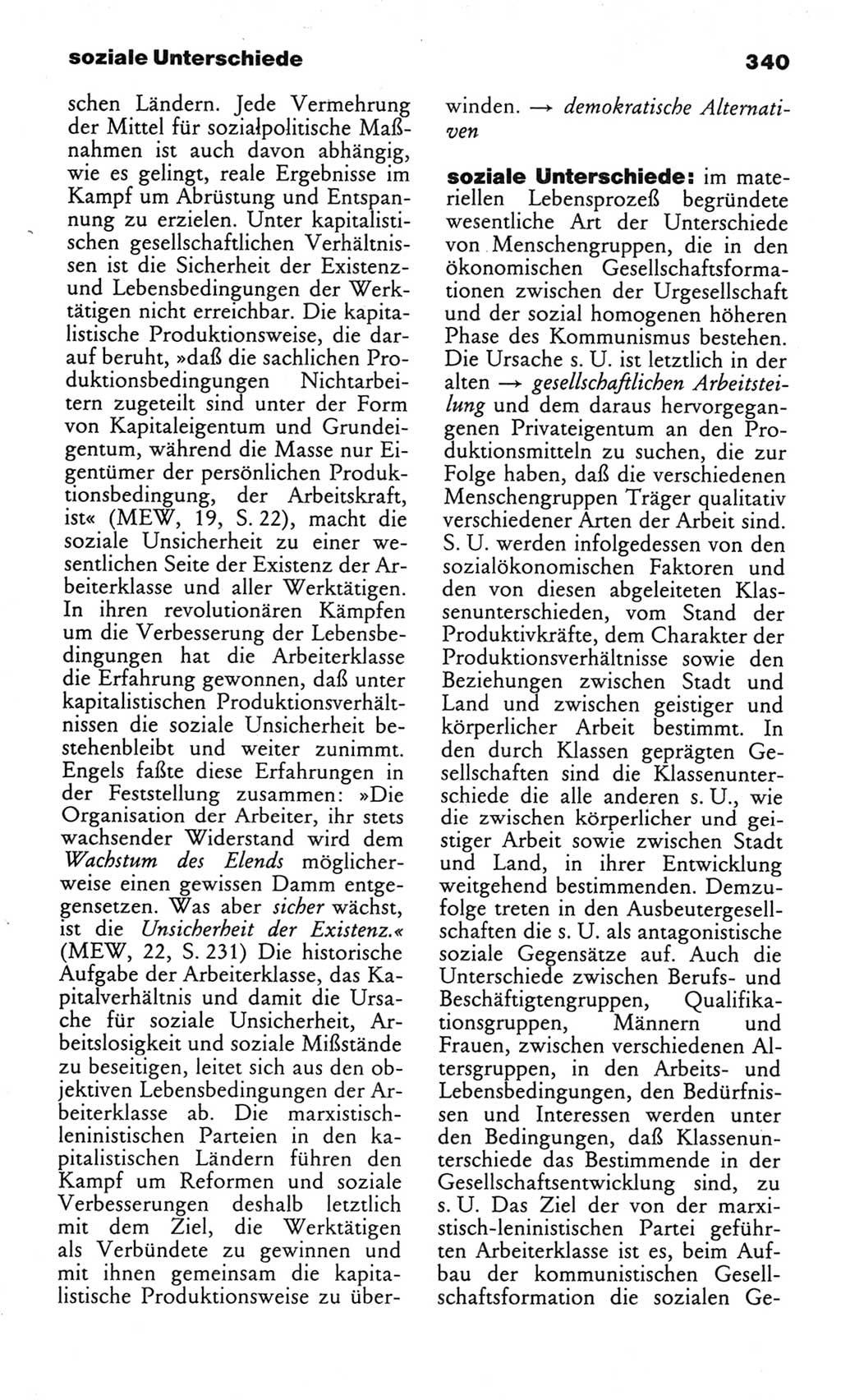 Wörterbuch des wissenschaftlichen Kommunismus [Deutsche Demokratische Republik (DDR)] 1982, Seite 340 (Wb. wiss. Komm. DDR 1982, S. 340)