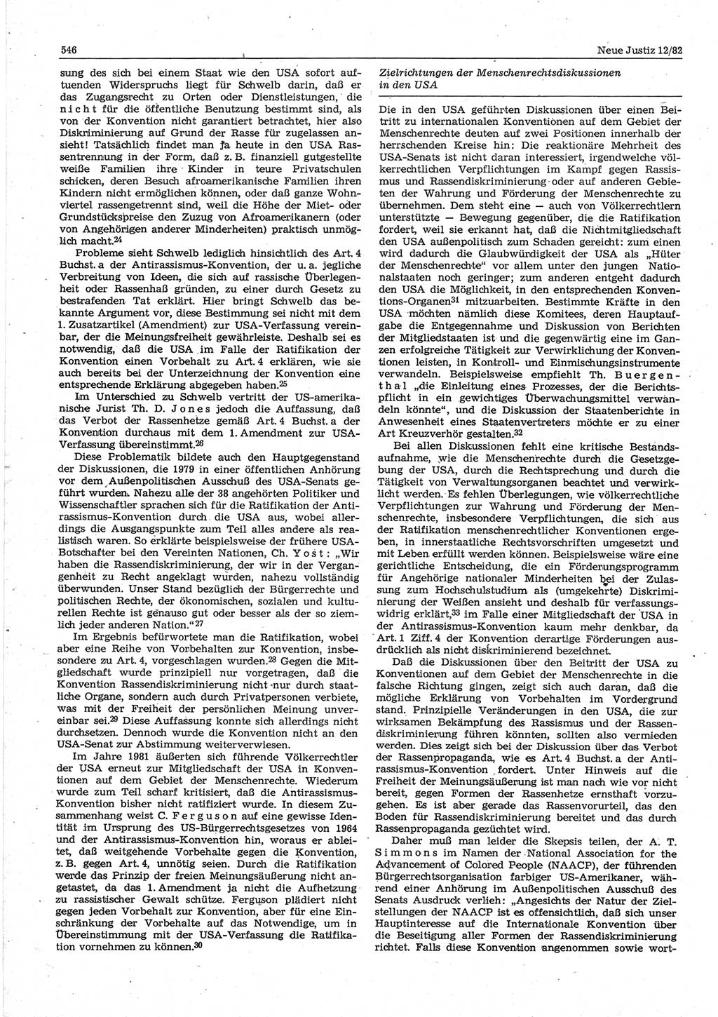 Neue Justiz (NJ), Zeitschrift für sozialistisches Recht und Gesetzlichkeit [Deutsche Demokratische Republik (DDR)], 36. Jahrgang 1982, Seite 546 (NJ DDR 1982, S. 546)