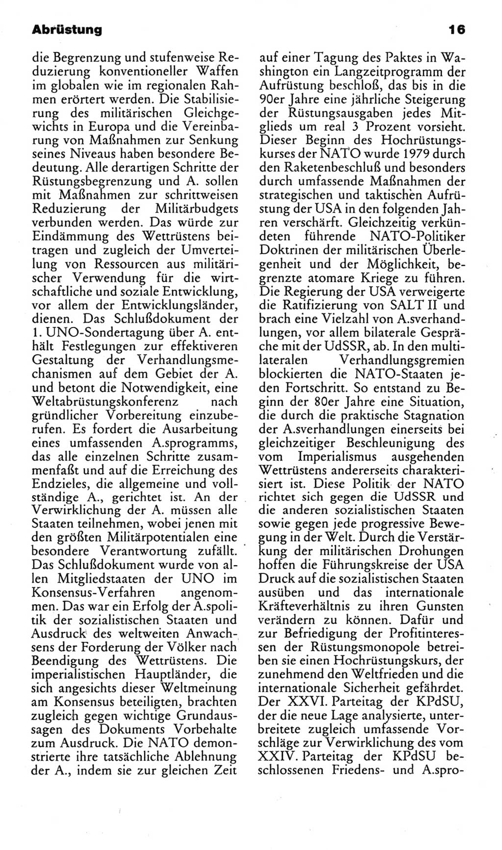 Kleines politisches Wörterbuch [Deutsche Demokratische Republik (DDR)] 1983, Seite 16 (Kl. pol. Wb. DDR 1983, S. 16)