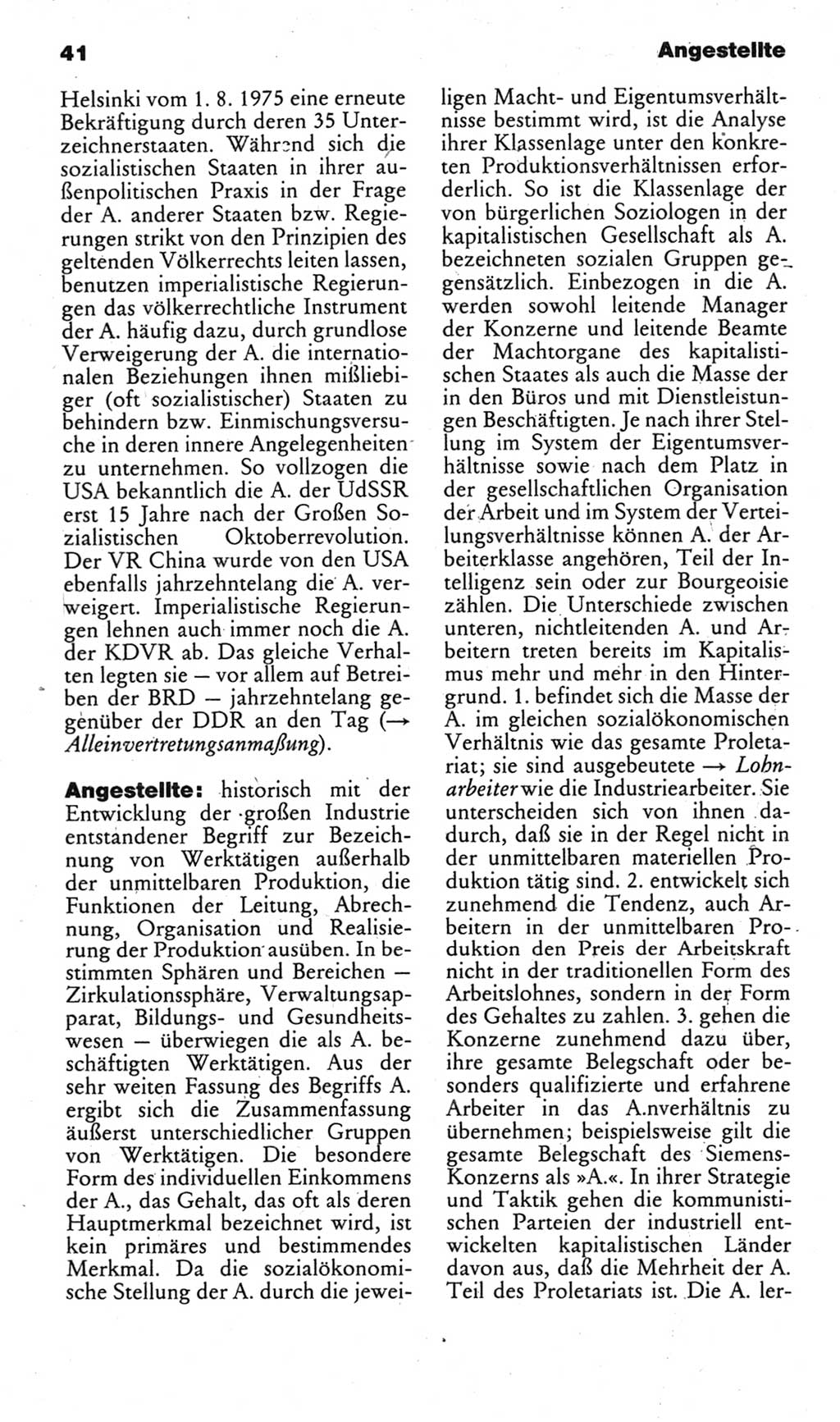 Kleines politisches Wörterbuch [Deutsche Demokratische Republik (DDR)] 1983, Seite 41 (Kl. pol. Wb. DDR 1983, S. 41)