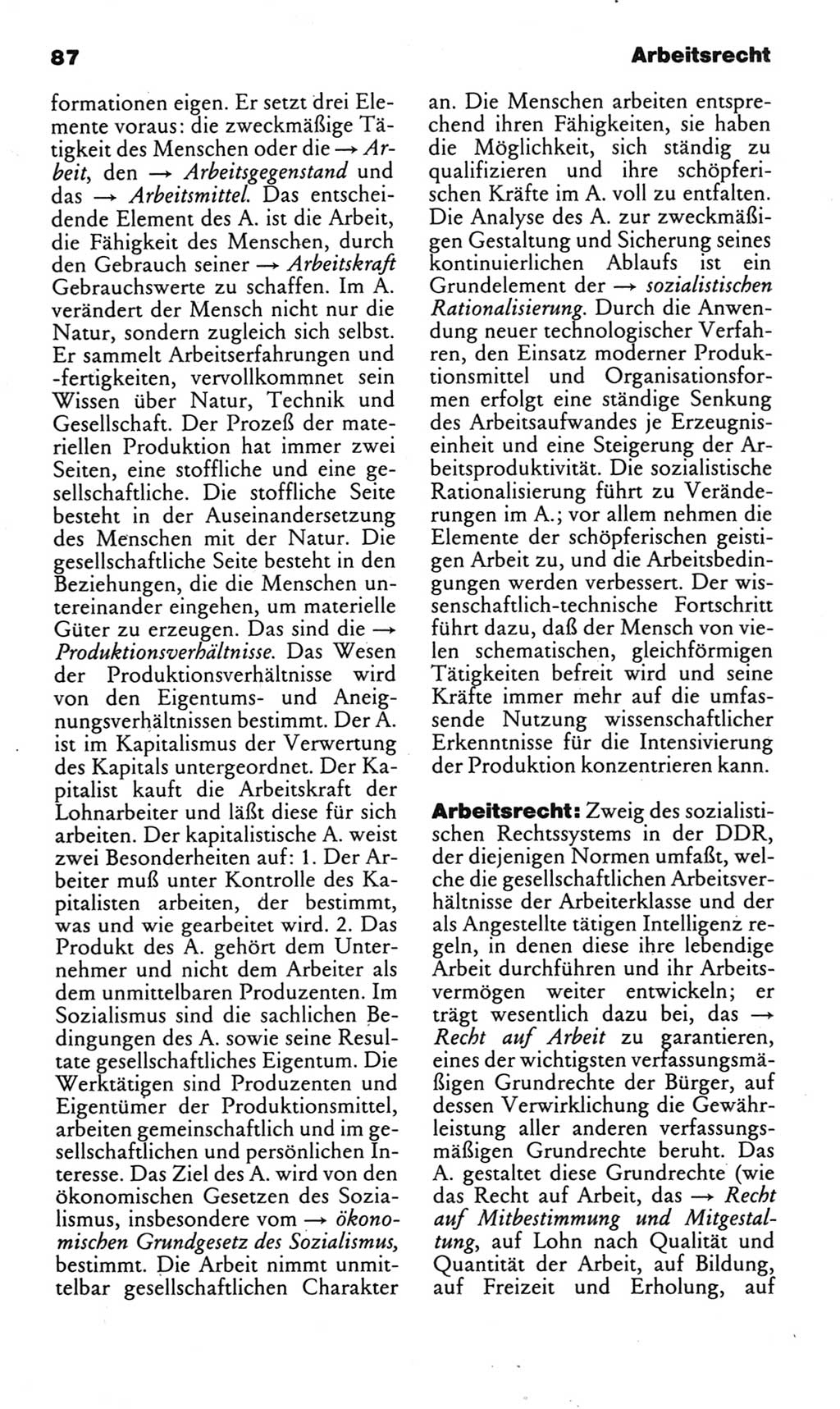 Kleines politisches Wörterbuch [Deutsche Demokratische Republik (DDR)] 1983, Seite 87 (Kl. pol. Wb. DDR 1983, S. 87)