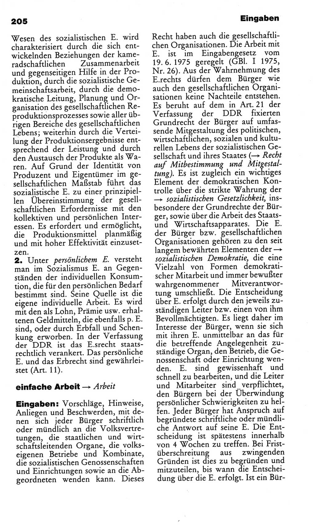 Kleines politisches Wörterbuch [Deutsche Demokratische Republik (DDR)] 1983, Seite 205 (Kl. pol. Wb. DDR 1983, S. 205)