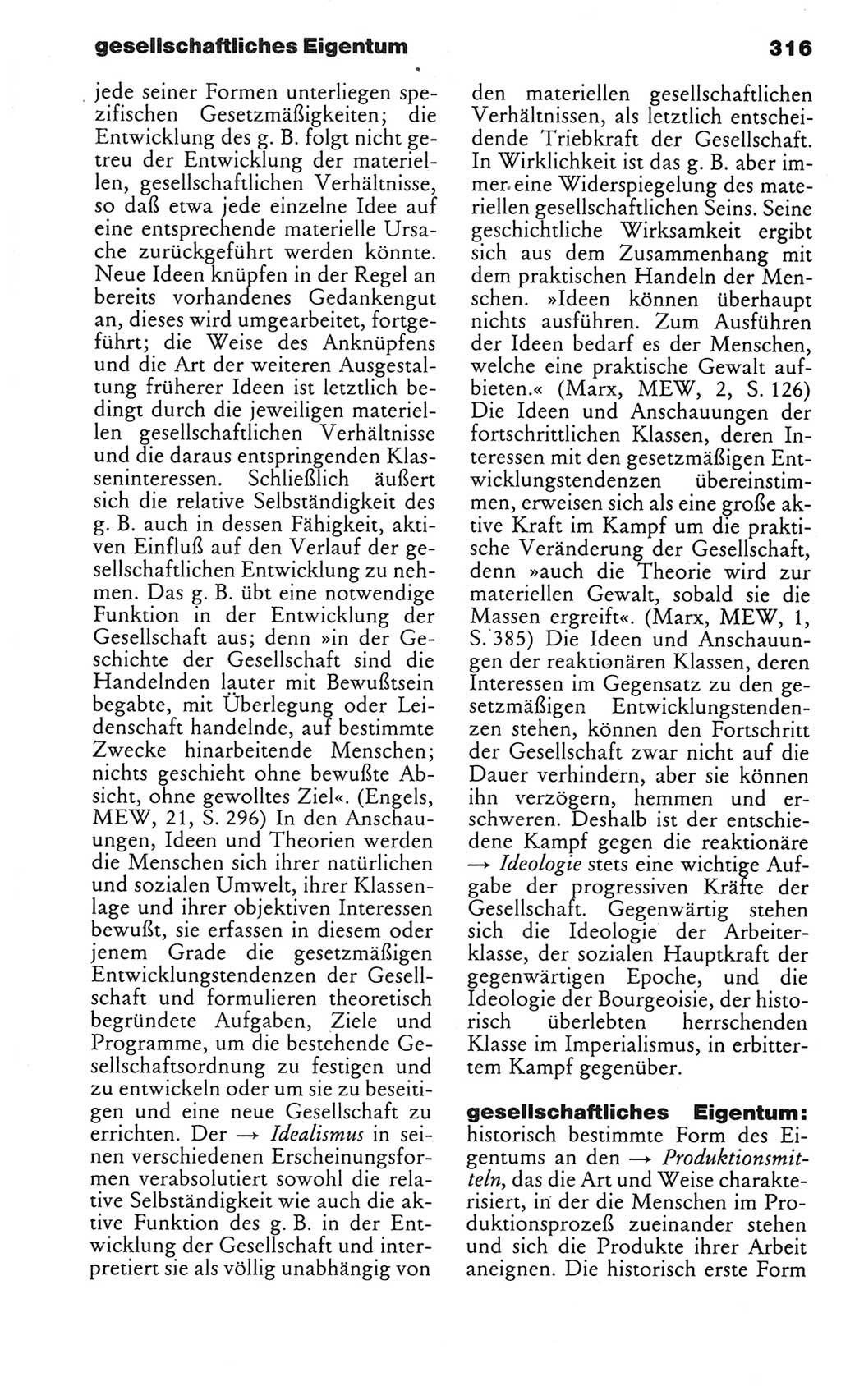 Kleines politisches Wörterbuch [Deutsche Demokratische Republik (DDR)] 1983, Seite 316 (Kl. pol. Wb. DDR 1983, S. 316)