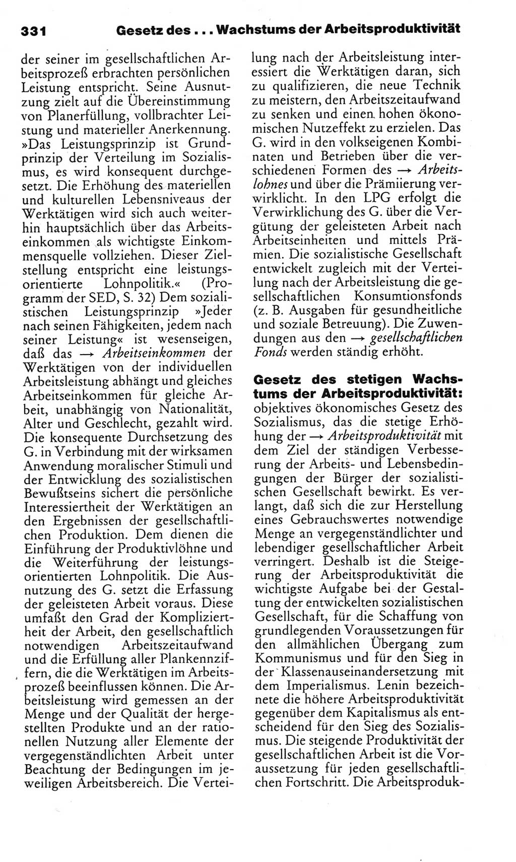 Kleines politisches Wörterbuch [Deutsche Demokratische Republik (DDR)] 1983, Seite 331 (Kl. pol. Wb. DDR 1983, S. 331)