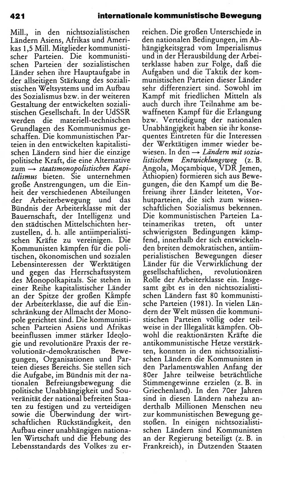 Kleines politisches Wörterbuch [Deutsche Demokratische Republik (DDR)] 1983, Seite 421 (Kl. pol. Wb. DDR 1983, S. 421)
