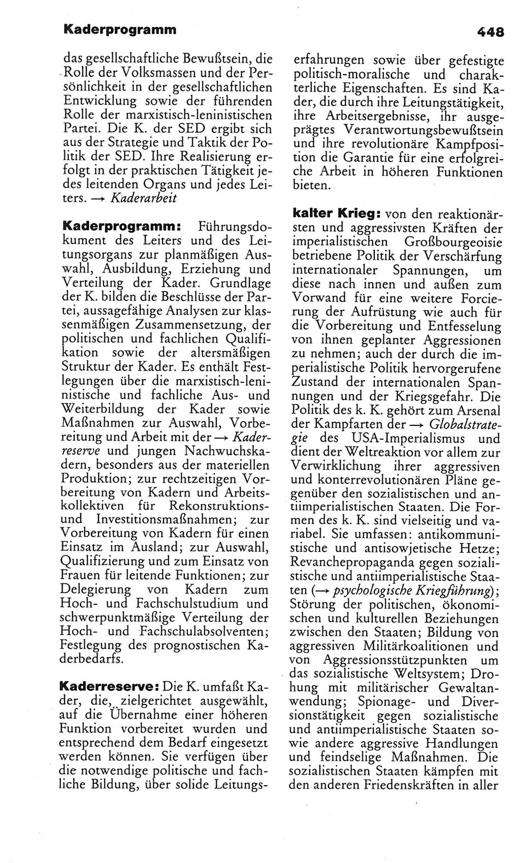 Kleines politisches Wörterbuch [Deutsche Demokratische Republik (DDR)] 1983, Seite 448 (Kl. pol. Wb. DDR 1983, S. 448)