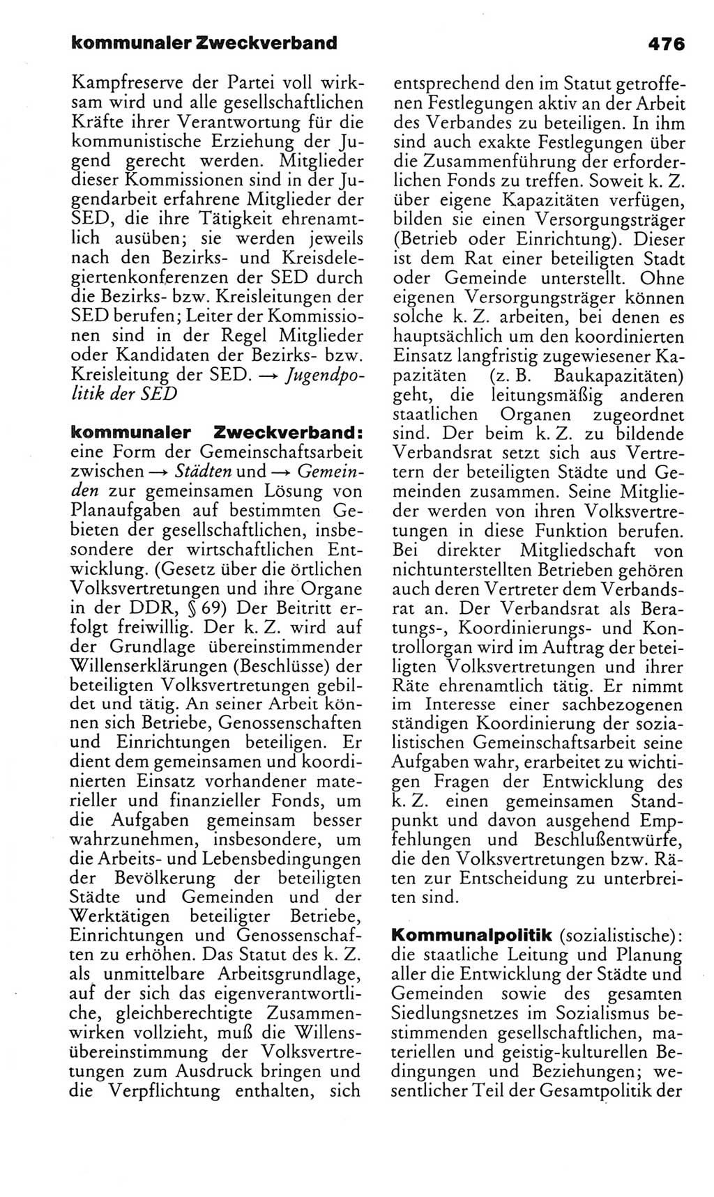Kleines politisches Wörterbuch [Deutsche Demokratische Republik (DDR)] 1983, Seite 476 (Kl. pol. Wb. DDR 1983, S. 476)