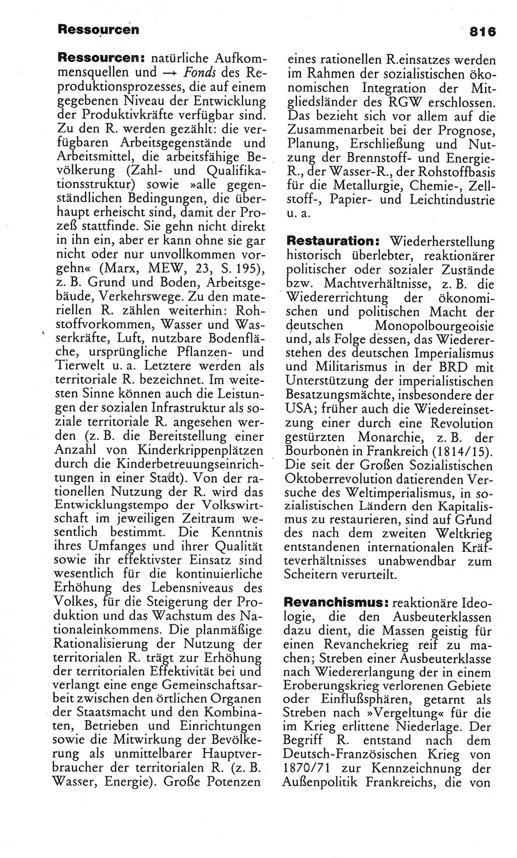 Kleines politisches Wörterbuch [Deutsche Demokratische Republik (DDR)] 1983, Seite 816 (Kl. pol. Wb. DDR 1983, S. 816)