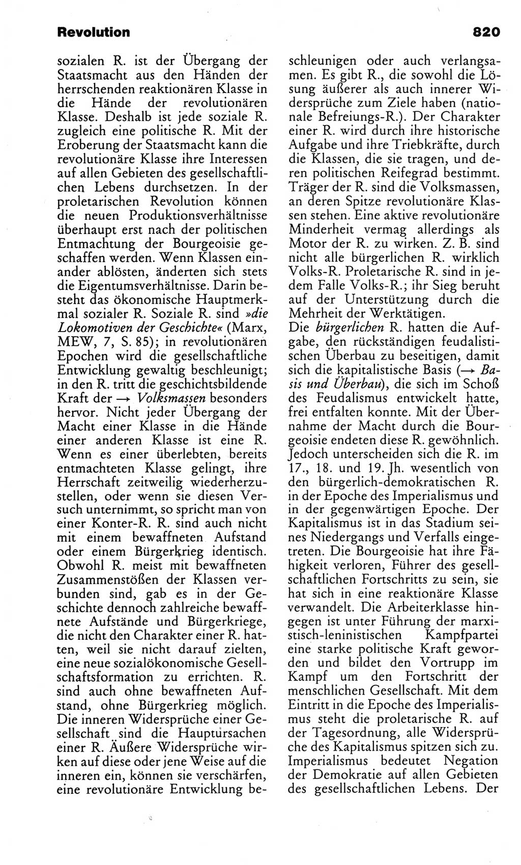 Kleines politisches Wörterbuch [Deutsche Demokratische Republik (DDR)] 1983, Seite 820 (Kl. pol. Wb. DDR 1983, S. 820)