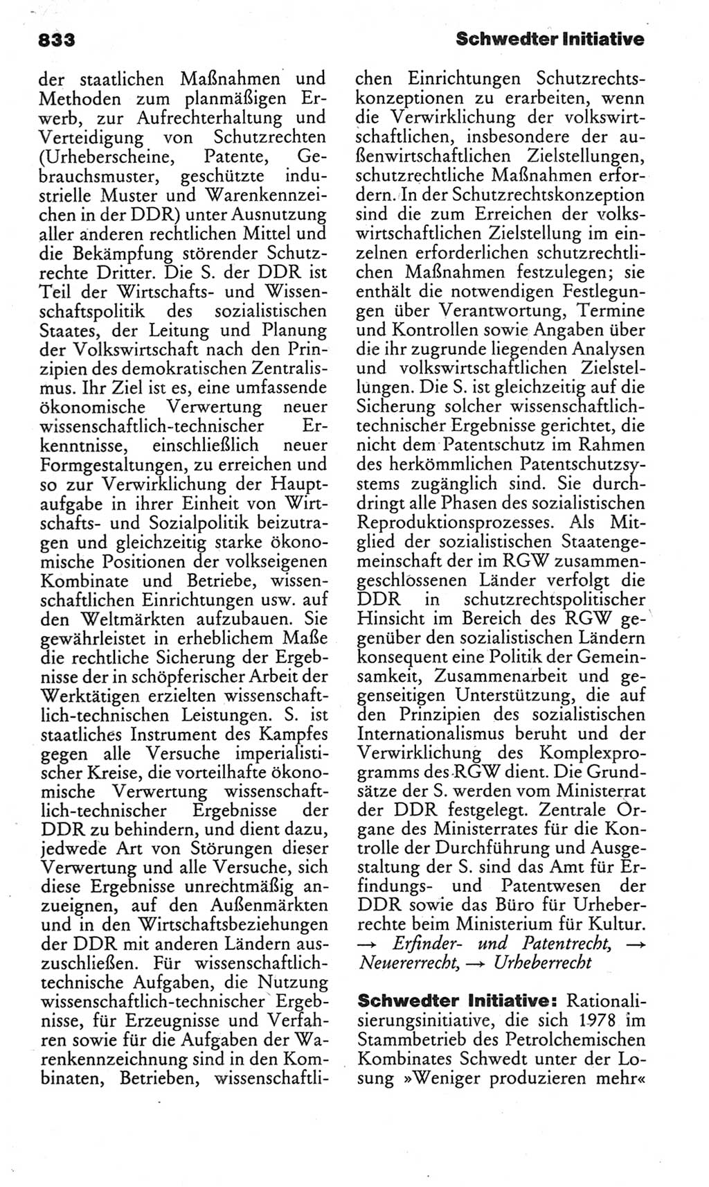 Kleines politisches Wörterbuch [Deutsche Demokratische Republik (DDR)] 1983, Seite 833 (Kl. pol. Wb. DDR 1983, S. 833)