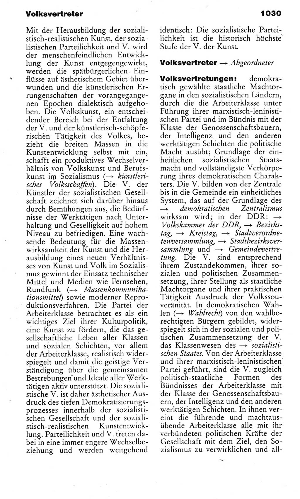 Kleines politisches Wörterbuch [Deutsche Demokratische Republik (DDR)] 1983, Seite 1030 (Kl. pol. Wb. DDR 1983, S. 1030)