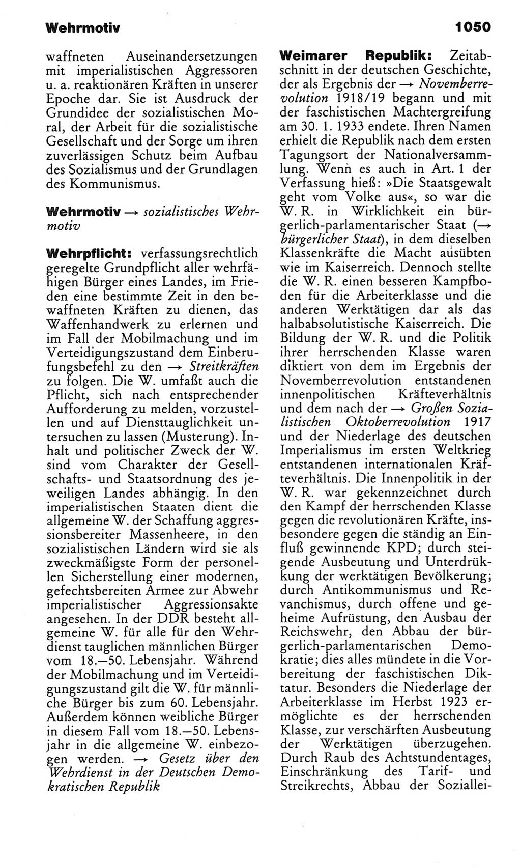 Kleines politisches Wörterbuch [Deutsche Demokratische Republik (DDR)] 1983, Seite 1050 (Kl. pol. Wb. DDR 1983, S. 1050)