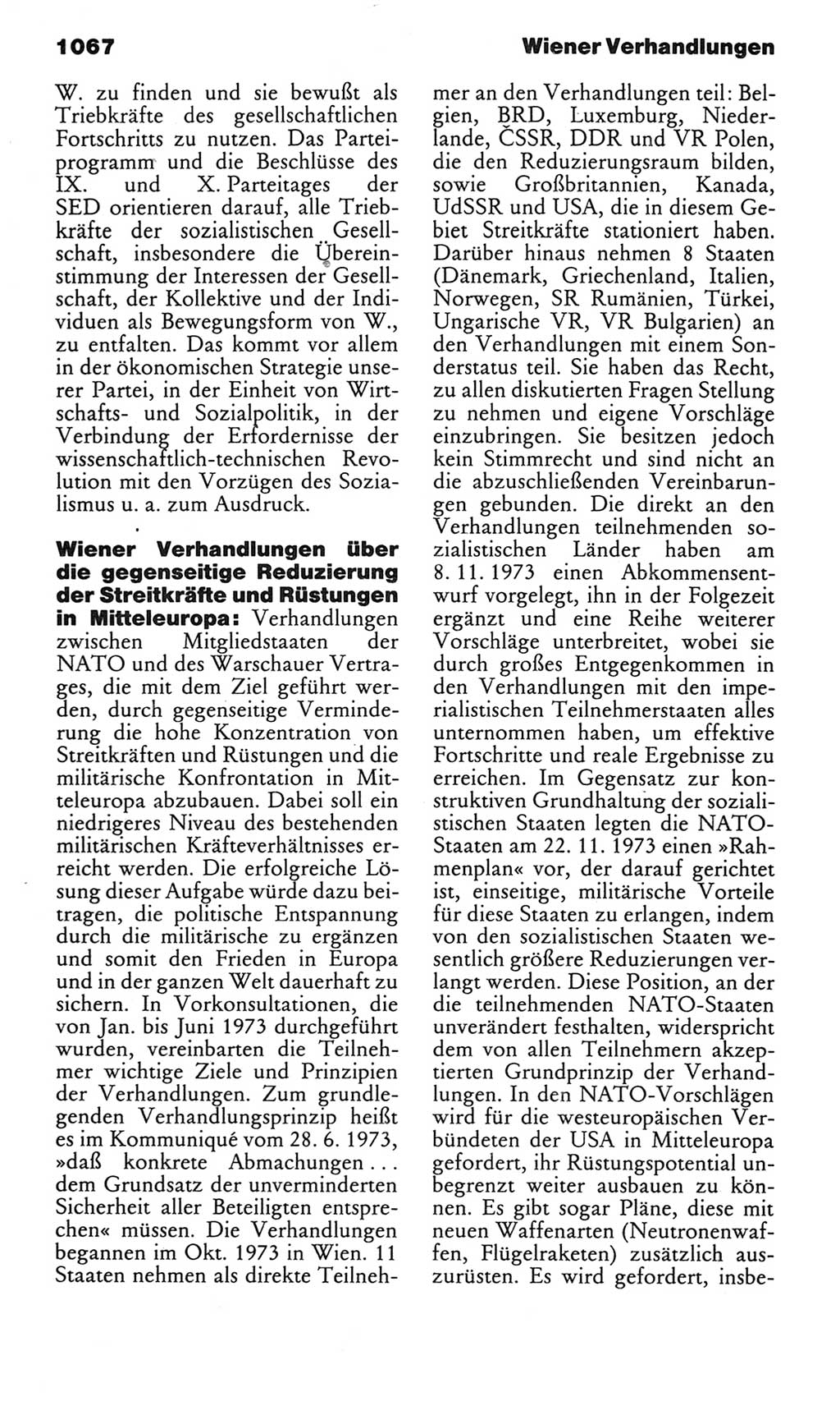 Kleines politisches Wörterbuch [Deutsche Demokratische Republik (DDR)] 1983, Seite 1067 (Kl. pol. Wb. DDR 1983, S. 1067)