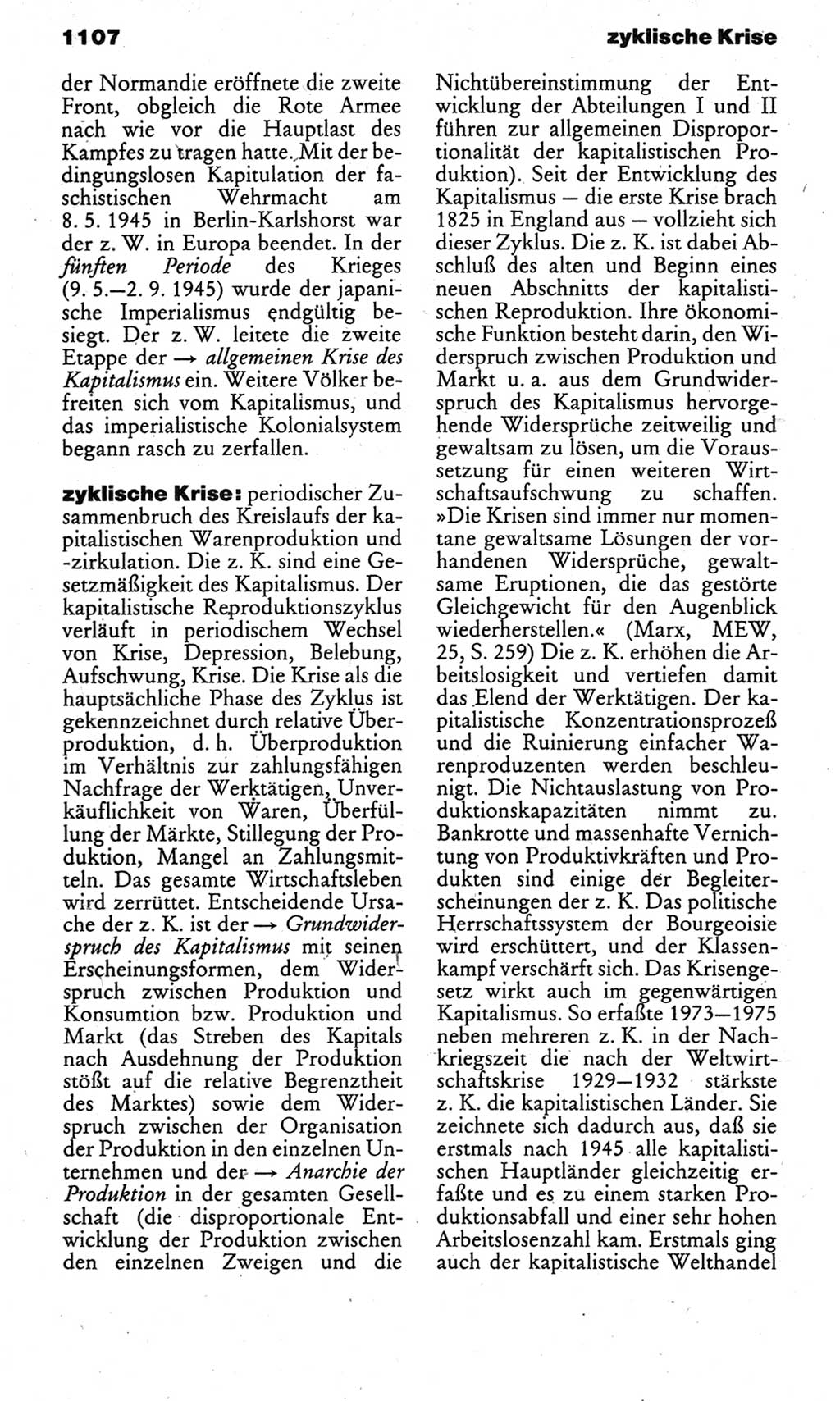 Kleines politisches Wörterbuch [Deutsche Demokratische Republik (DDR)] 1983, Seite 1107 (Kl. pol. Wb. DDR 1983, S. 1107)