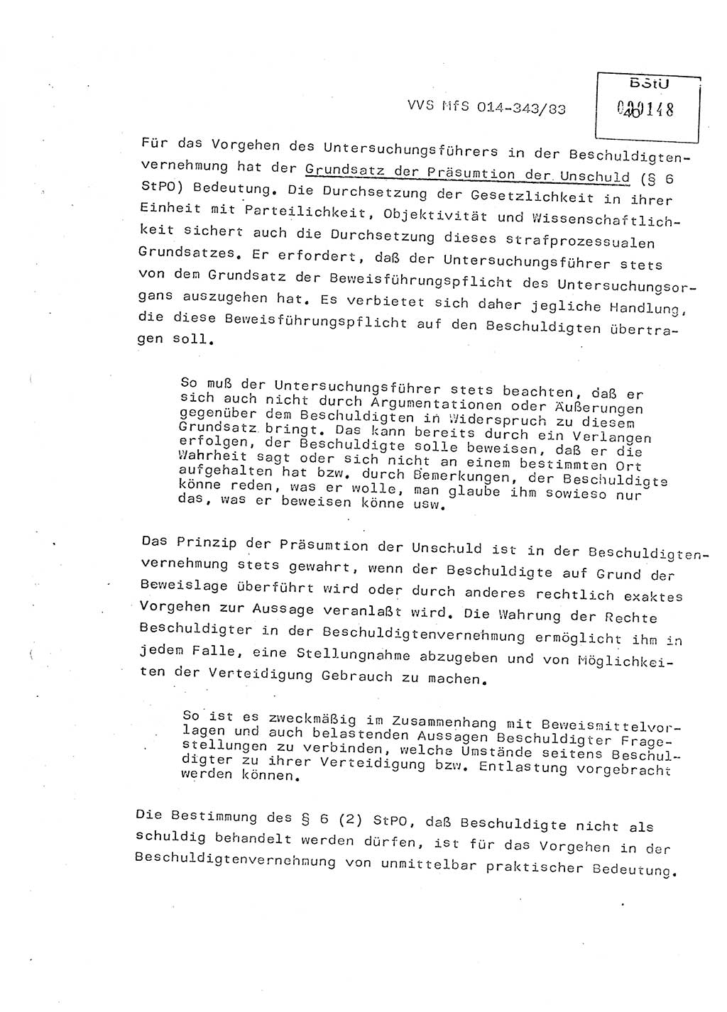 Lektion Ministerium für Staatssicherheit (MfS) [Deutsche Demokratische Republik (DDR)], Hauptabteilung (HA) Ⅸ, Vertrauliche Verschlußsache (VVS) o014-343/83, Berlin 1983, Seite 40 (Lekt. MfS DDR HA Ⅸ VVS o014-343/83 1983, S. 40)