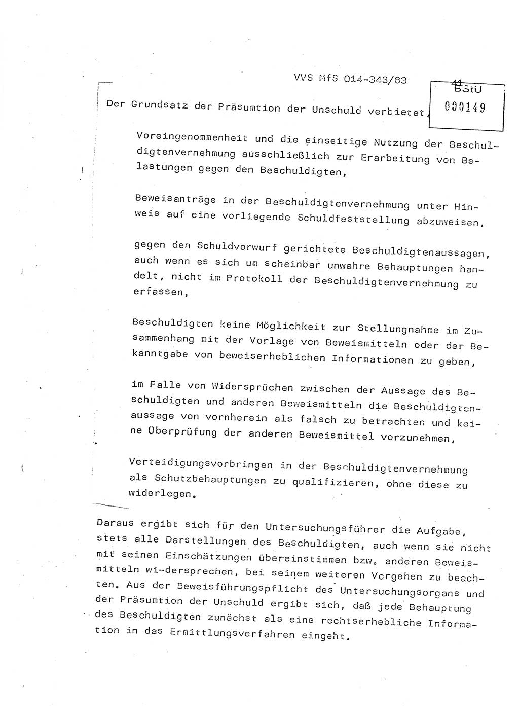 Lektion Ministerium für Staatssicherheit (MfS) [Deutsche Demokratische Republik (DDR)], Hauptabteilung (HA) Ⅸ, Vertrauliche Verschlußsache (VVS) o014-343/83, Berlin 1983, Seite 41 (Lekt. MfS DDR HA Ⅸ VVS o014-343/83 1983, S. 41)