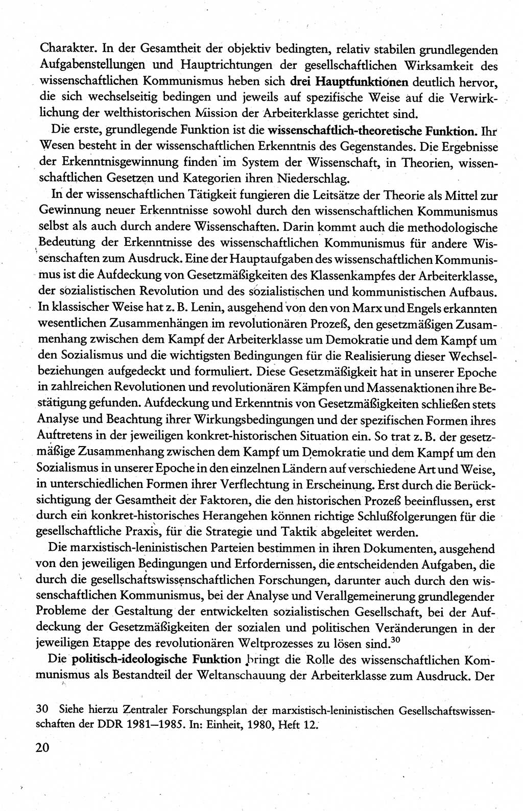 Wissenschaftlicher Kommunismus [Deutsche Demokratische Republik (DDR)], Lehrbuch für das marxistisch-leninistische Grundlagenstudium 1983, Seite 20 (Wiss. Komm. DDR Lb. 1983, S. 20)