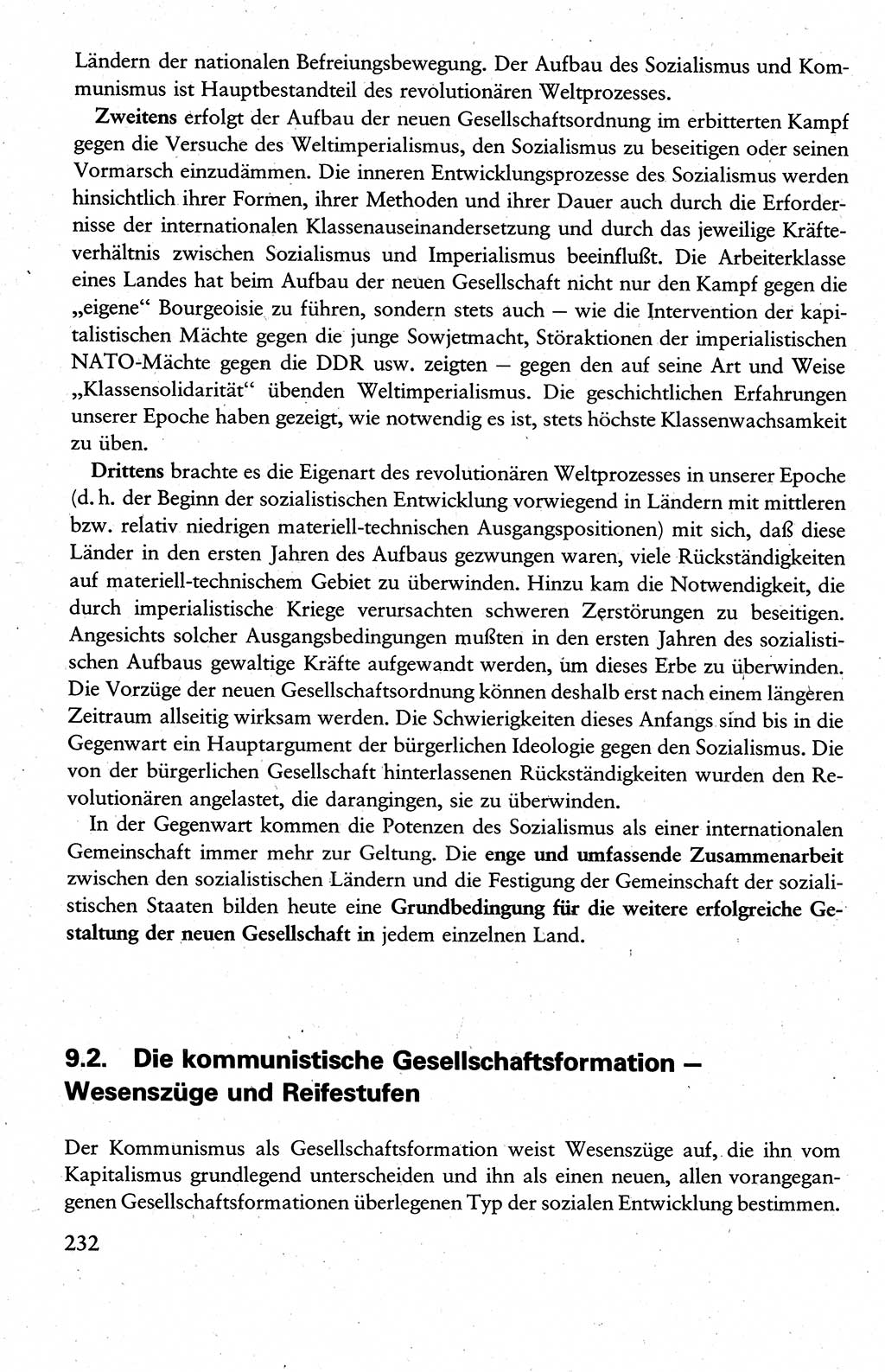 Wissenschaftlicher Kommunismus [Deutsche Demokratische Republik (DDR)], Lehrbuch für das marxistisch-leninistische Grundlagenstudium 1983, Seite 232 (Wiss. Komm. DDR Lb. 1983, S. 232)