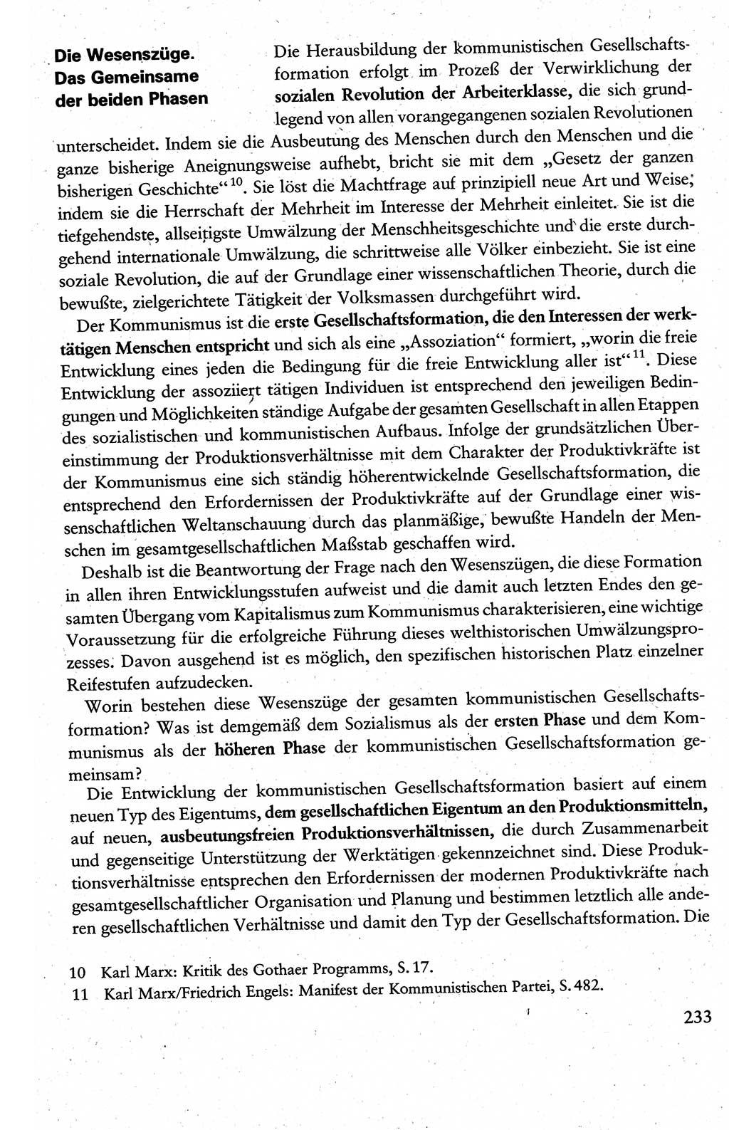 Wissenschaftlicher Kommunismus [Deutsche Demokratische Republik (DDR)], Lehrbuch für das marxistisch-leninistische Grundlagenstudium 1983, Seite 233 (Wiss. Komm. DDR Lb. 1983, S. 233)