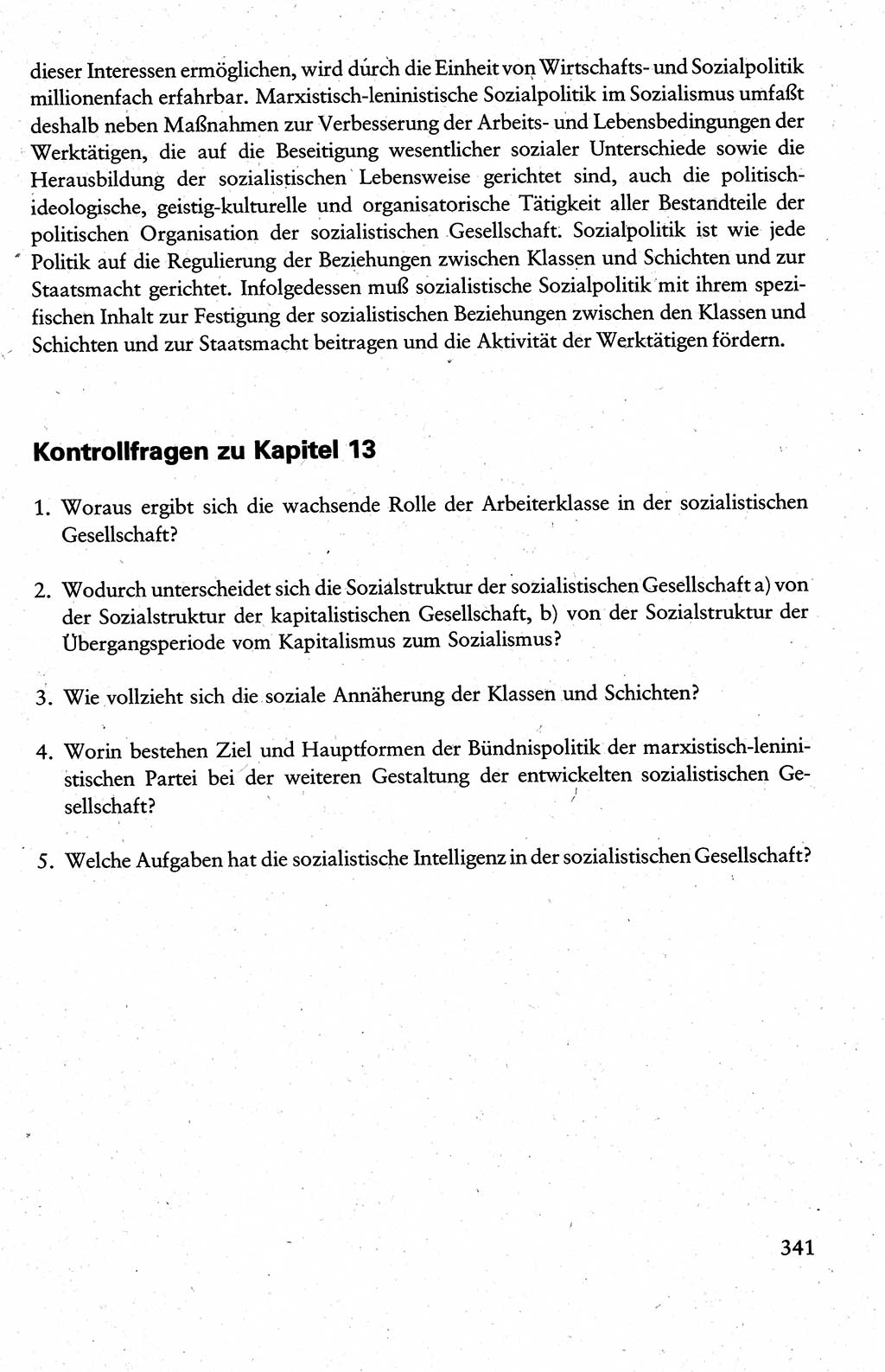 Wissenschaftlicher Kommunismus [Deutsche Demokratische Republik (DDR)], Lehrbuch für das marxistisch-leninistische Grundlagenstudium 1983, Seite 341 (Wiss. Komm. DDR Lb. 1983, S. 341)