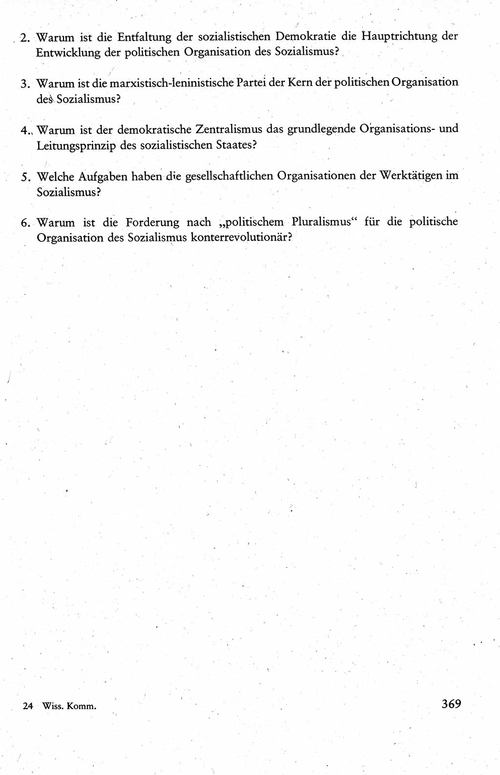 Wissenschaftlicher Kommunismus [Deutsche Demokratische Republik (DDR)], Lehrbuch fÃ¼r das marxistisch-leninistische Grundlagenstudium 1983, Seite 369 (Wiss. Komm. DDR Lb. 1983, S. 369)