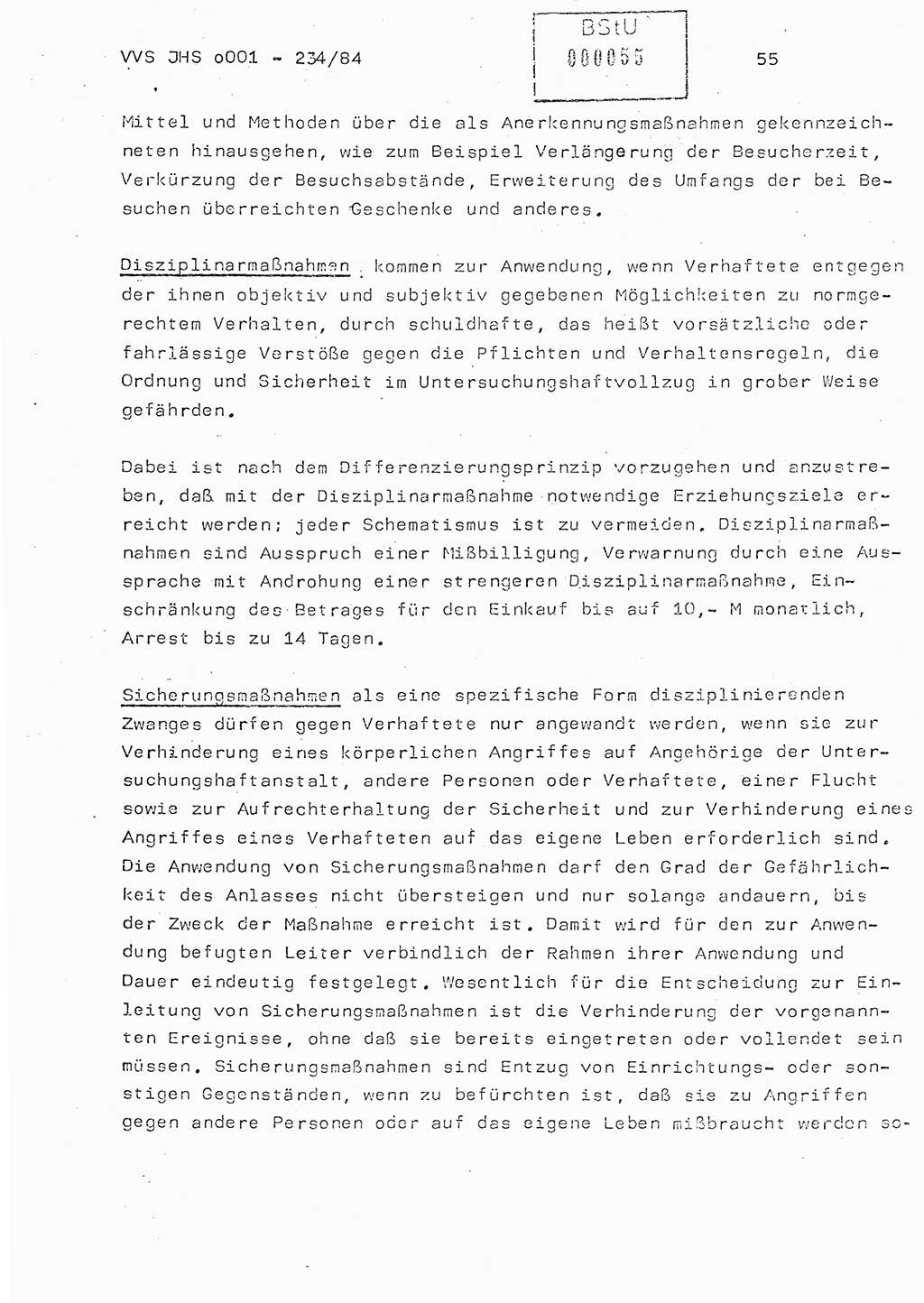 Dissertation Oberst Siegfried Rataizick (Abt. ⅩⅣ), Oberstleutnant Volkmar Heinz (Abt. ⅩⅣ), Oberstleutnant Werner Stein (HA Ⅸ), Hauptmann Heinz Conrad (JHS), Ministerium für Staatssicherheit (MfS) [Deutsche Demokratische Republik (DDR)], Juristische Hochschule (JHS), Vertrauliche Verschlußsache (VVS) o001-234/84, Potsdam 1984, Seite 55 (Diss. MfS DDR JHS VVS o001-234/84 1984, S. 55)