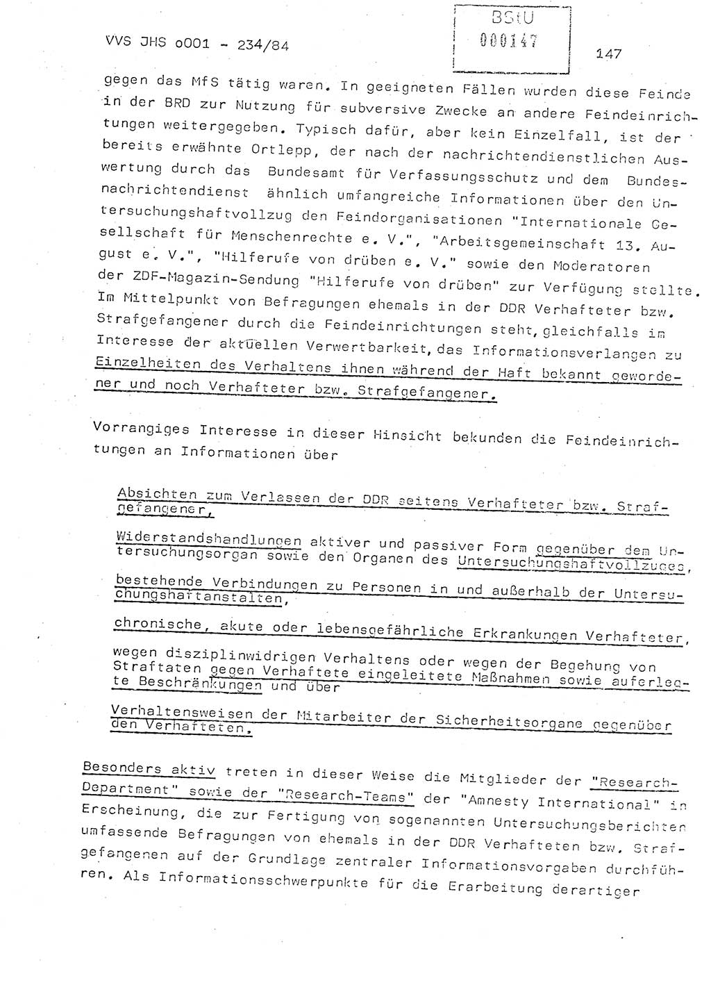 Dissertation Oberst Siegfried Rataizick (Abt. ⅩⅣ), Oberstleutnant Volkmar Heinz (Abt. ⅩⅣ), Oberstleutnant Werner Stein (HA Ⅸ), Hauptmann Heinz Conrad (JHS), Ministerium für Staatssicherheit (MfS) [Deutsche Demokratische Republik (DDR)], Juristische Hochschule (JHS), Vertrauliche Verschlußsache (VVS) o001-234/84, Potsdam 1984, Seite 147 (Diss. MfS DDR JHS VVS o001-234/84 1984, S. 147)