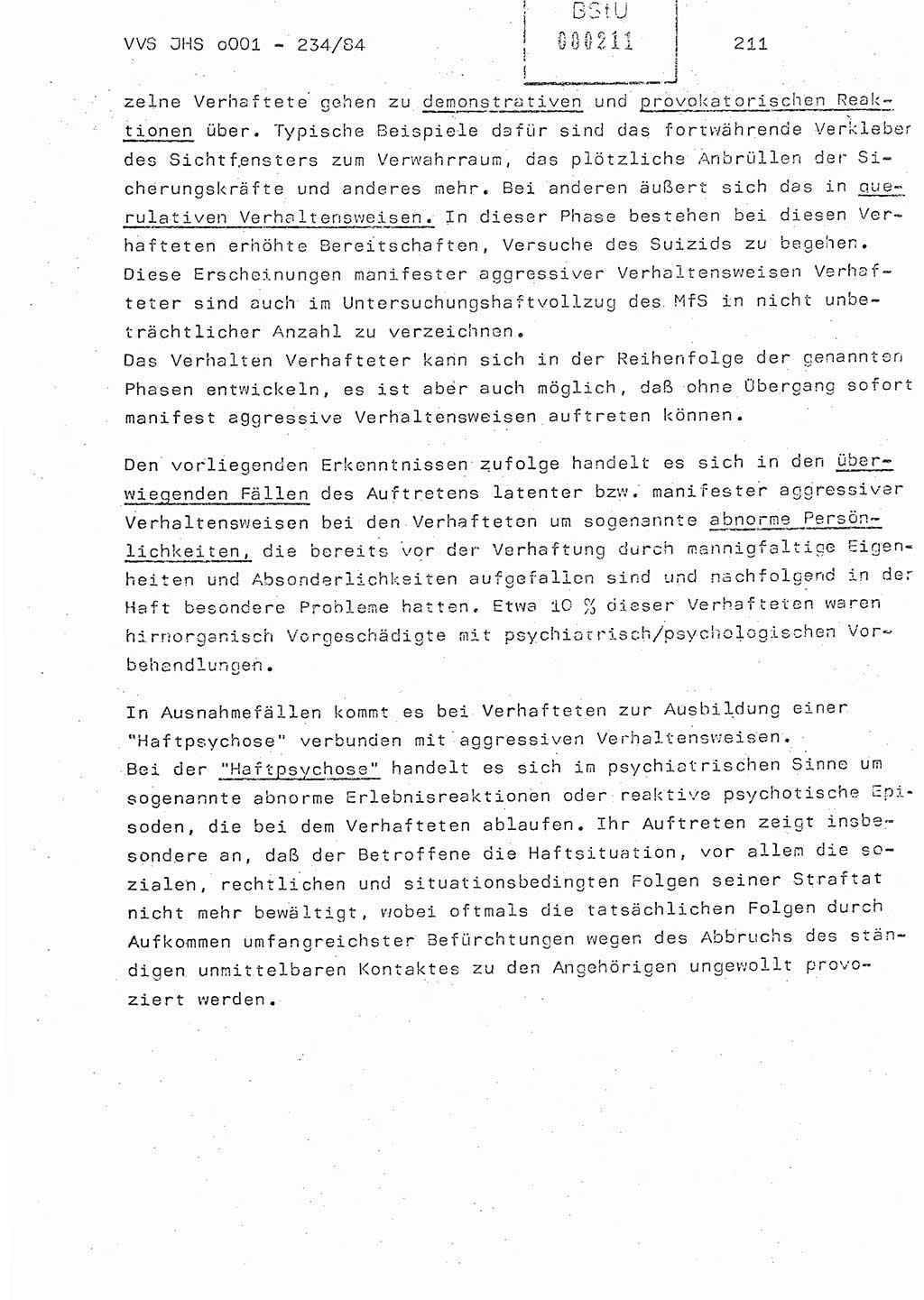 Dissertation Oberst Siegfried Rataizick (Abt. ⅩⅣ), Oberstleutnant Volkmar Heinz (Abt. ⅩⅣ), Oberstleutnant Werner Stein (HA Ⅸ), Hauptmann Heinz Conrad (JHS), Ministerium für Staatssicherheit (MfS) [Deutsche Demokratische Republik (DDR)], Juristische Hochschule (JHS), Vertrauliche Verschlußsache (VVS) o001-234/84, Potsdam 1984, Seite 211 (Diss. MfS DDR JHS VVS o001-234/84 1984, S. 211)