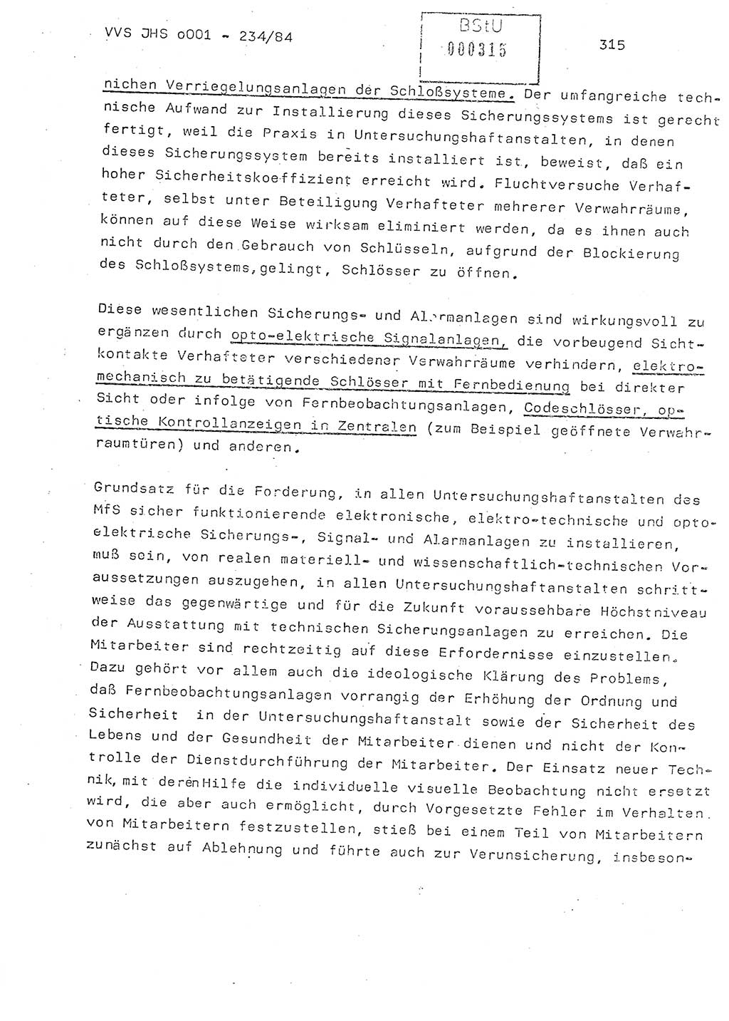 Dissertation Oberst Siegfried Rataizick (Abt. ⅩⅣ), Oberstleutnant Volkmar Heinz (Abt. ⅩⅣ), Oberstleutnant Werner Stein (HA Ⅸ), Hauptmann Heinz Conrad (JHS), Ministerium für Staatssicherheit (MfS) [Deutsche Demokratische Republik (DDR)], Juristische Hochschule (JHS), Vertrauliche Verschlußsache (VVS) o001-234/84, Potsdam 1984, Seite 315 (Diss. MfS DDR JHS VVS o001-234/84 1984, S. 315)