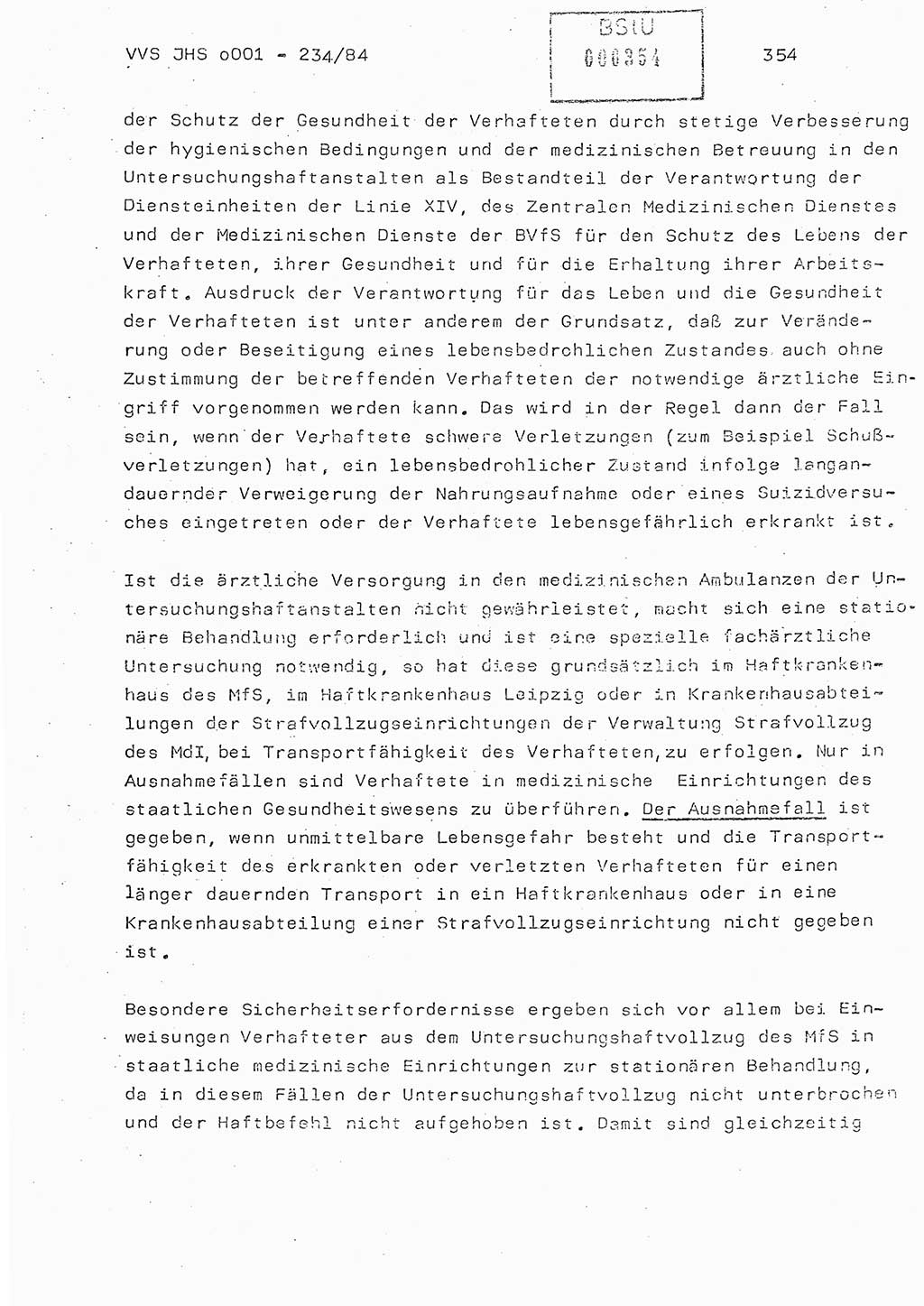 Dissertation Oberst Siegfried Rataizick (Abt. ⅩⅣ), Oberstleutnant Volkmar Heinz (Abt. ⅩⅣ), Oberstleutnant Werner Stein (HA Ⅸ), Hauptmann Heinz Conrad (JHS), Ministerium für Staatssicherheit (MfS) [Deutsche Demokratische Republik (DDR)], Juristische Hochschule (JHS), Vertrauliche Verschlußsache (VVS) o001-234/84, Potsdam 1984, Seite 354 (Diss. MfS DDR JHS VVS o001-234/84 1984, S. 354)